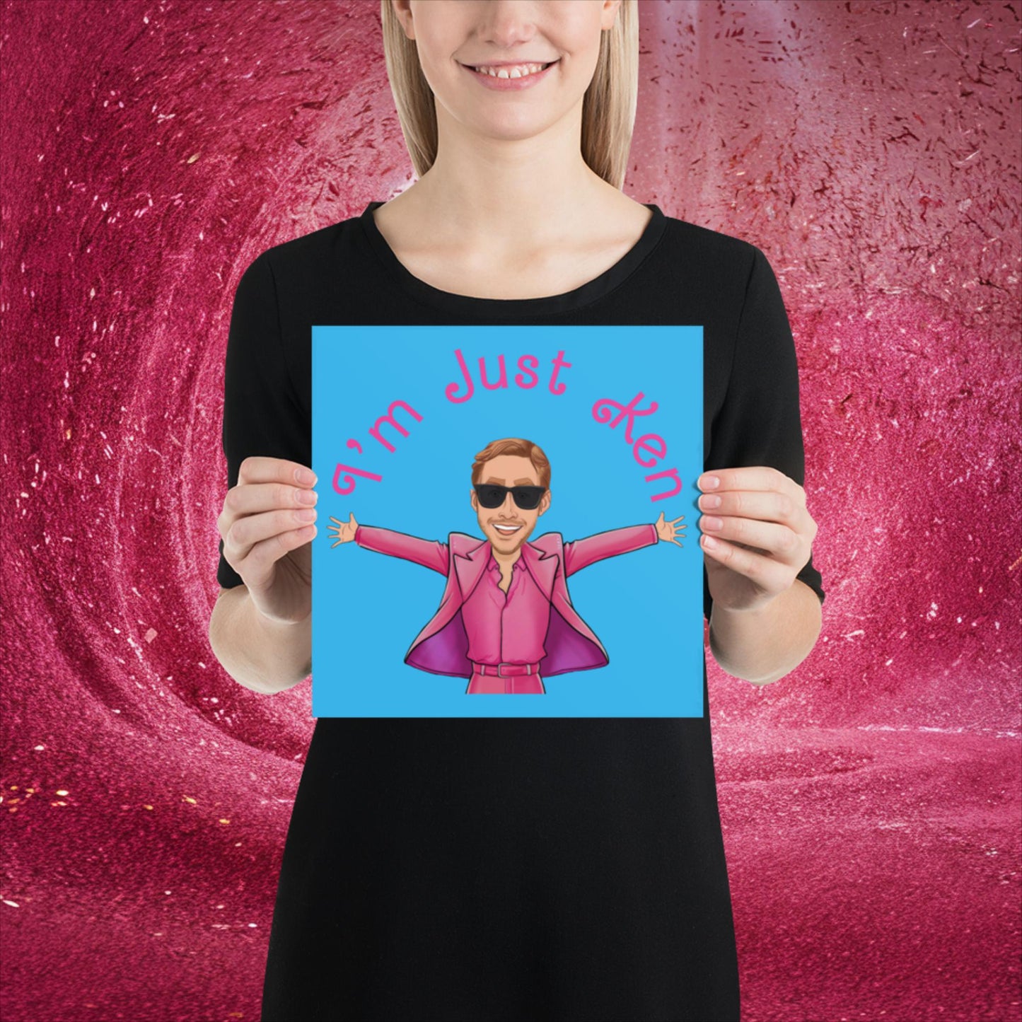 Ken Barbie Ryan Gosling I'm Just Ken Poster 10″×10″ Posters Barbie Celebrities Ken Movies Ryan Gosling Next Cult Brand