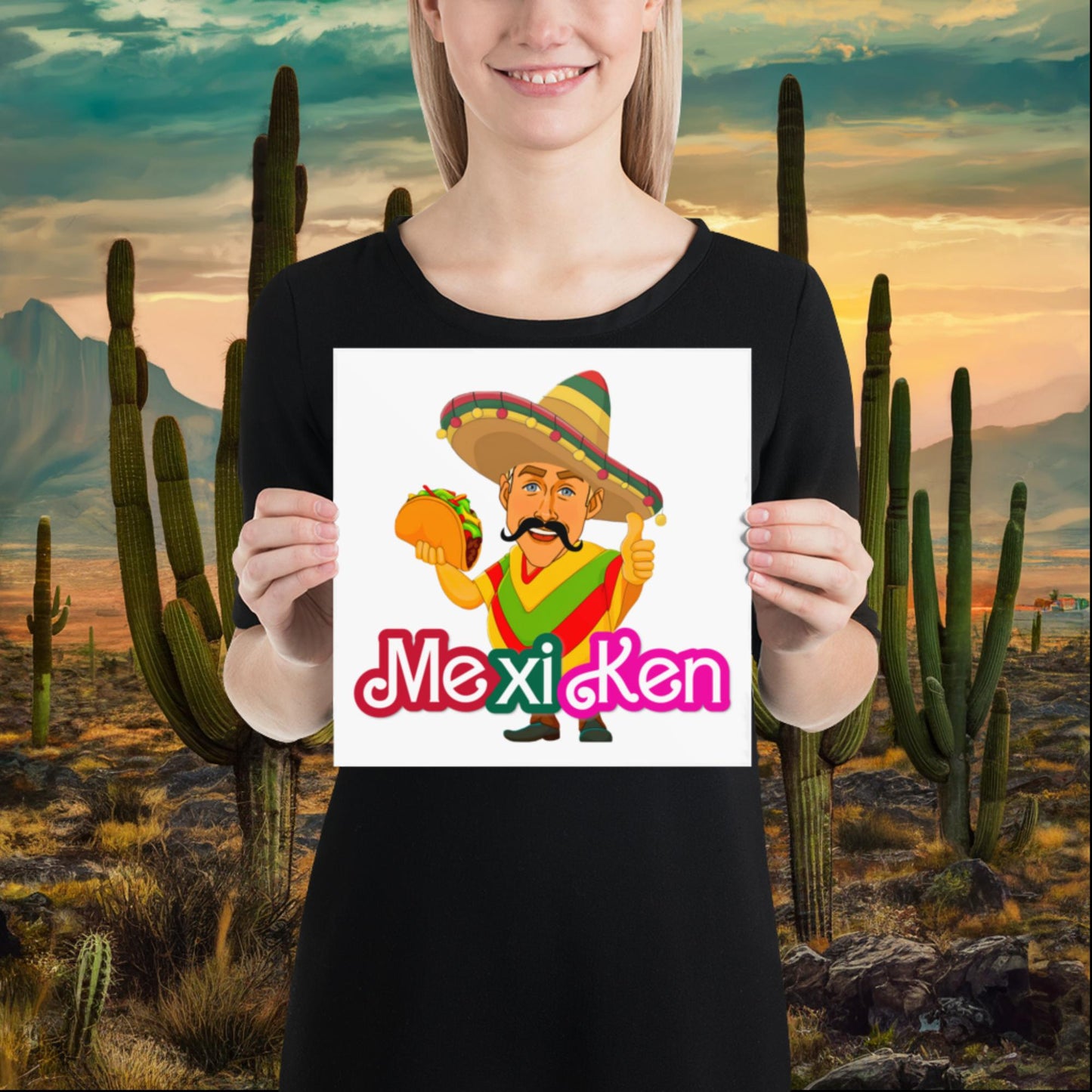 MexiKen Ken Barbie Movie Ryan Gosling Mexican Poster 10″×10″ Posters Barbie Celebrities Ken Mexico Movies Ryan Gosling Next Cult Brand