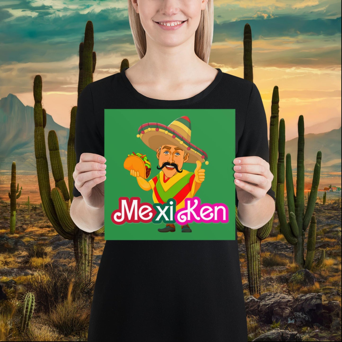 MexiKen Ken Barbie Movie Ryan Gosling Mexican Poster 10″×10″ Posters Barbie Celebrities Ken Mexico Movies Ryan Gosling Next Cult Brand