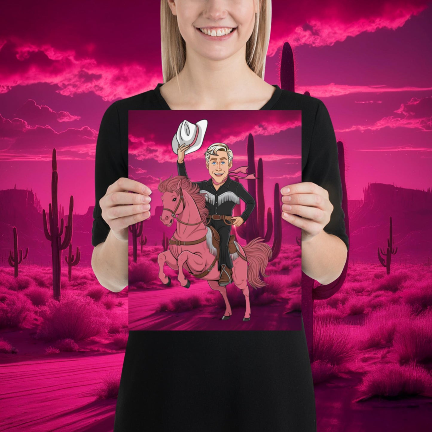 Ryan Gosling Ken Cowboy Horse Barbie Movie Poster 11″×14″ Posters Barbie Celebrities Ken Movies Ryan Gosling Next Cult Brand