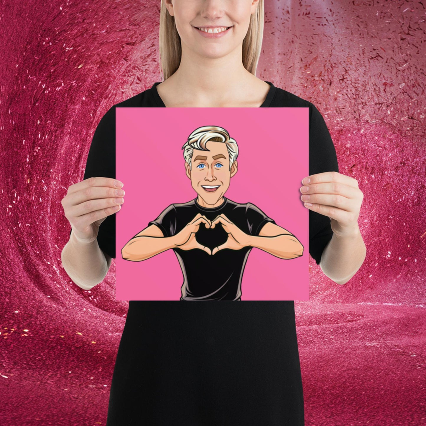 I Love Ryan Gosling Ken Barbie Movie I am Kenough Poster 12″×12″ Posters Barbie Celebrities Ken Movies Ryan Gosling Next Cult Brand