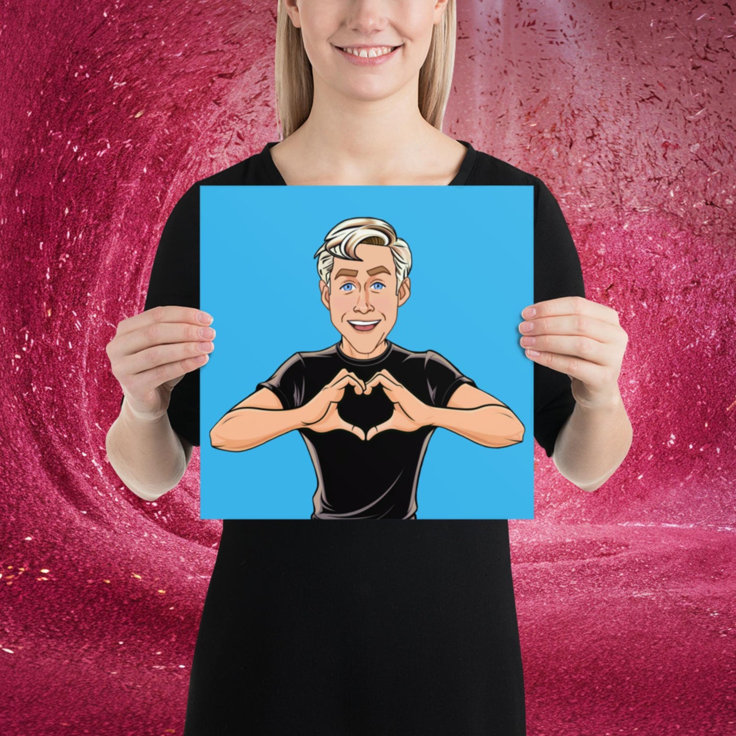I Love Ryan Gosling Ken Barbie Movie I am Kenough Poster 12″×12″ Posters Barbie Celebrities Ken Movies Ryan Gosling Next Cult Brand
