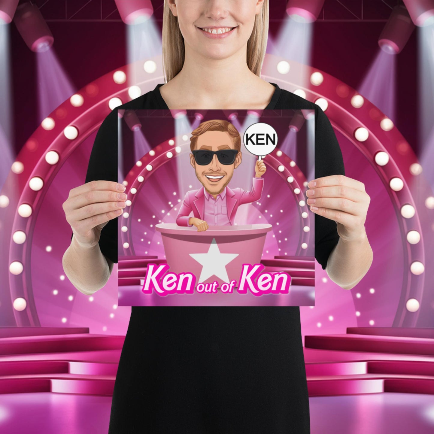 Ken out of Ken Ryan Gosling Barbie Movie Poster 12″×12″ Posters Barbie Celebrities Ken Movies Ryan Gosling Next Cult Brand