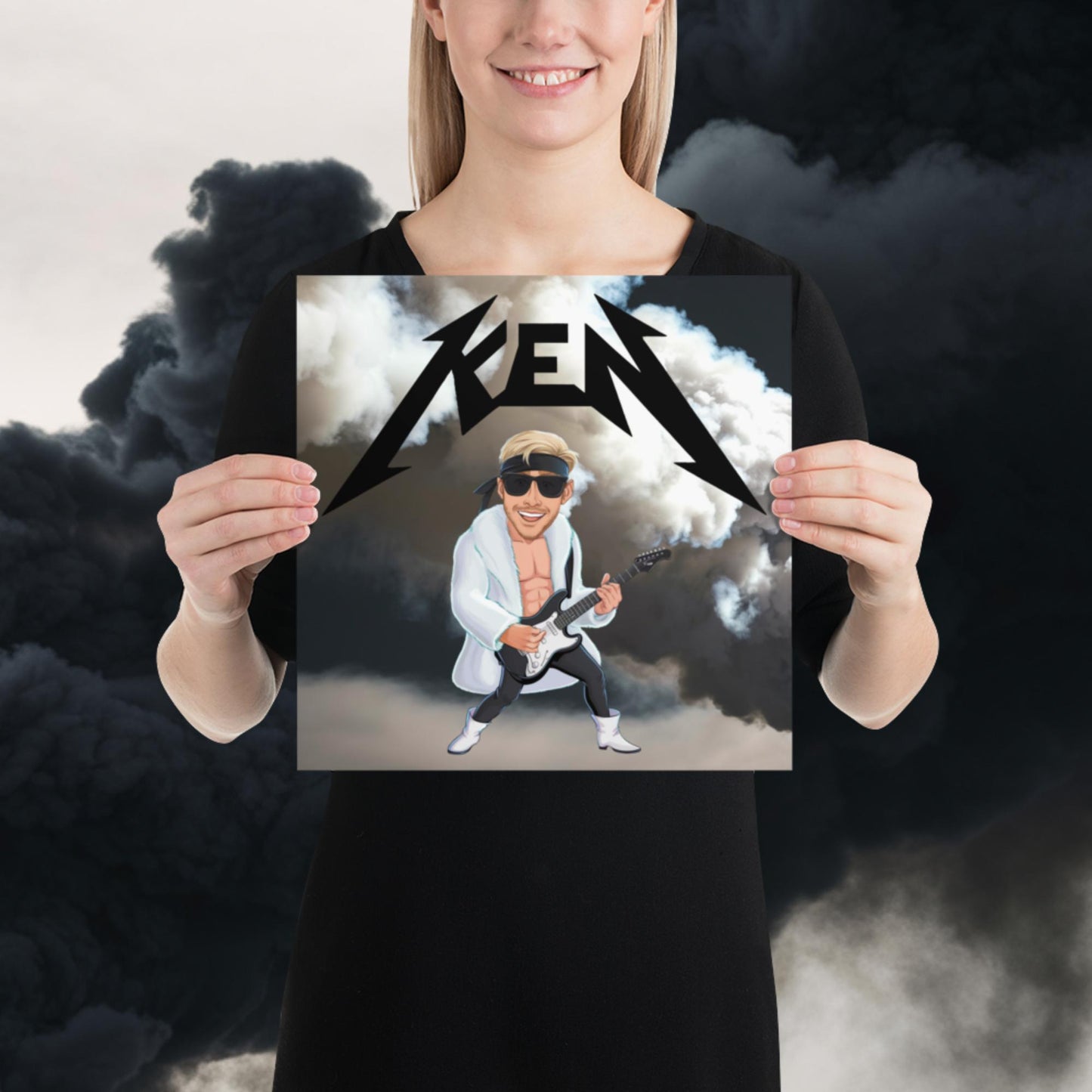 Rockstar Ken Barbie Movie Ryan Gosling Poster 12″×12″ Posters Barbie Celebrities Ken Movies Ryan Gosling Next Cult Brand