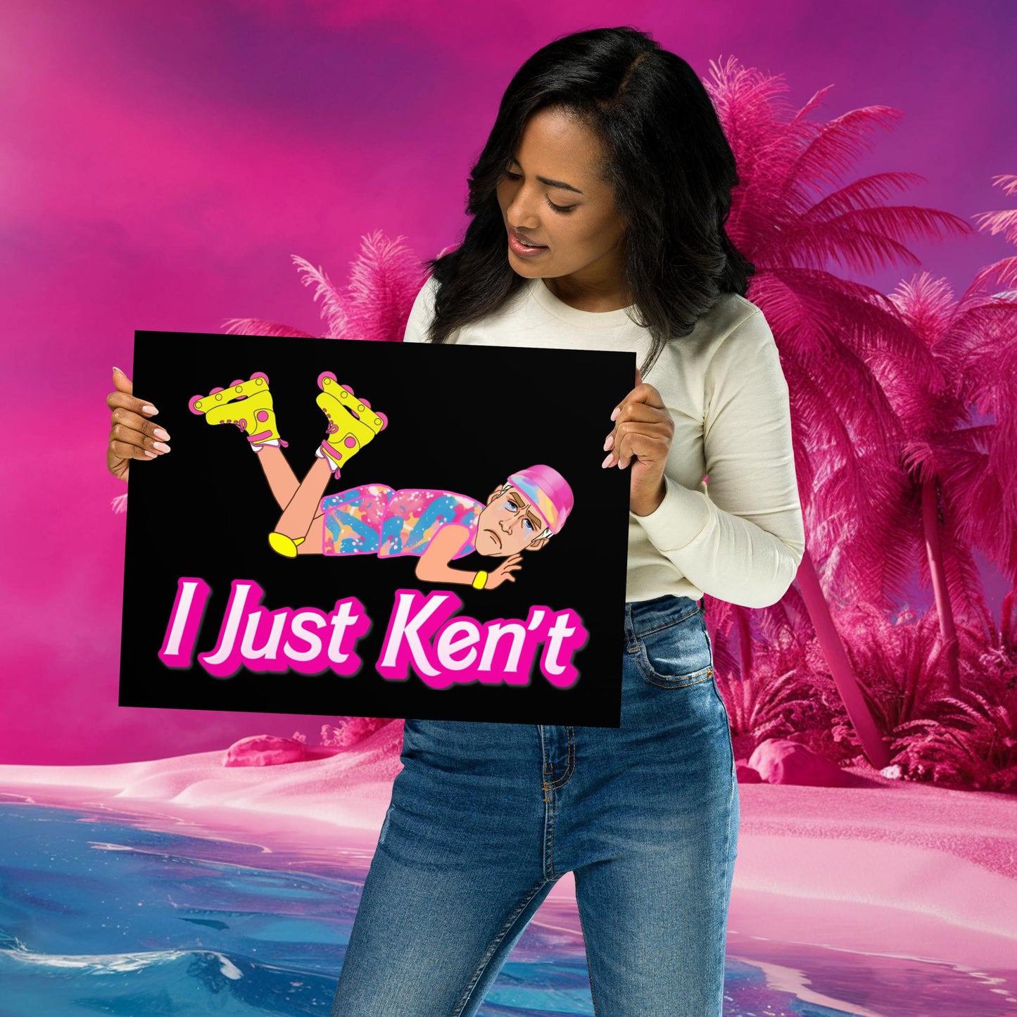 I Just Ken't I just Can't Ryan Gosling Ken Barbie Movie Poster 12″×16″ Posters Barbie Celebrities Ken Movies Ryan Gosling Next Cult Brand