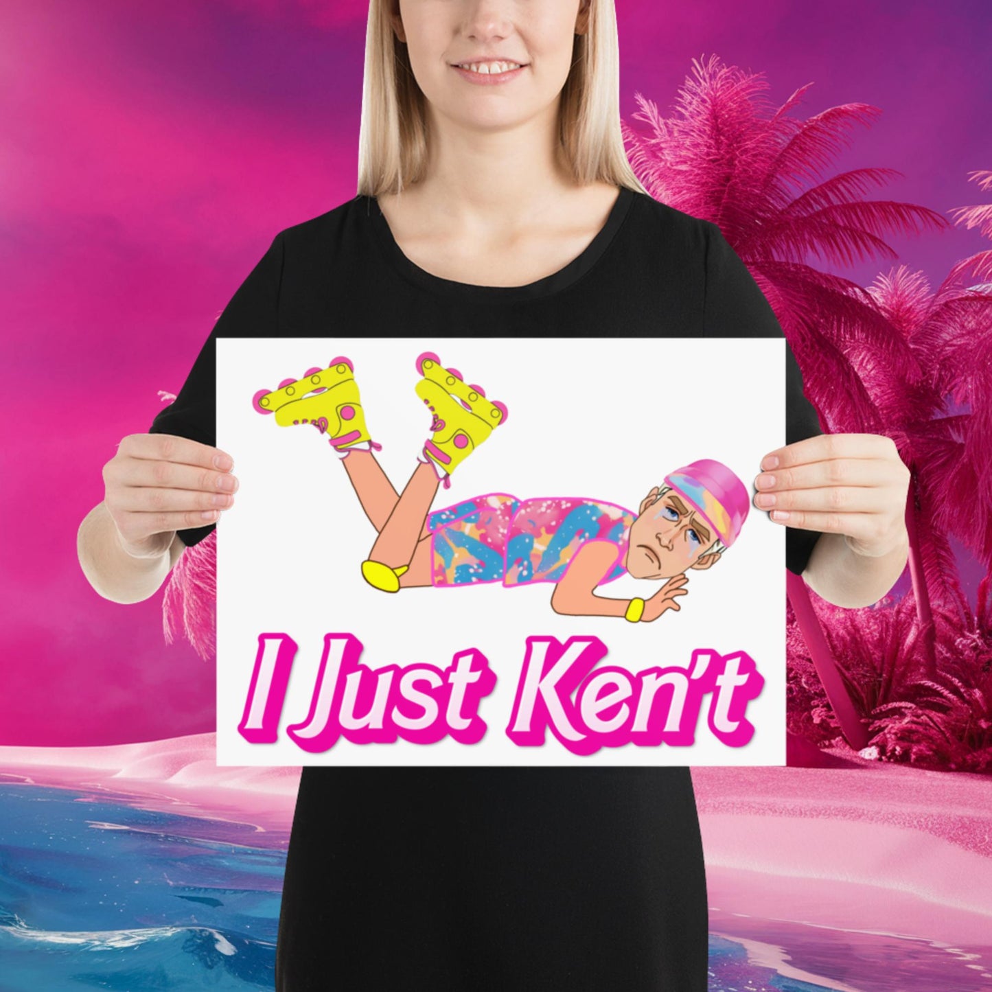 I Just Ken't I just Can't Ryan Gosling Ken Barbie Movie Poster 12″×16″ Posters Barbie Celebrities Ken Movies Ryan Gosling Next Cult Brand