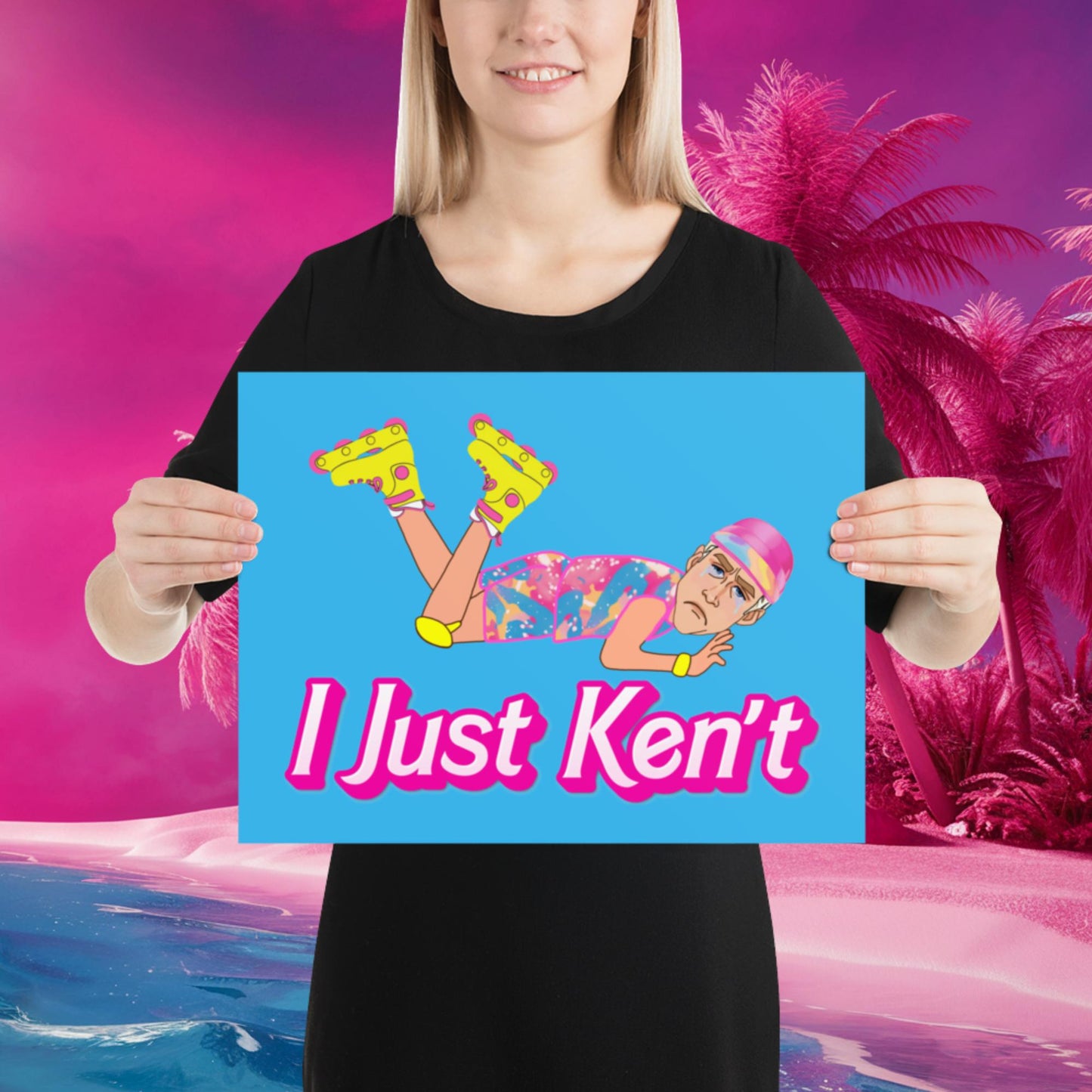 I Just Ken't I just Can't Ryan Gosling Ken Barbie Movie Poster 12″×16″ Posters Barbie Celebrities Ken Movies Ryan Gosling Next Cult Brand