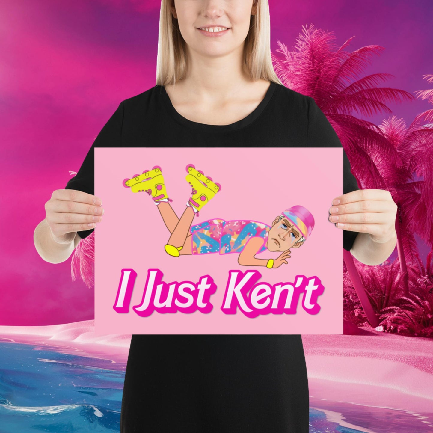 I Just Ken't I just Can't Ryan Gosling Ken Barbie Movie Poster 12″×16″ Posters Barbie Celebrities Ken Movies Ryan Gosling Next Cult Brand