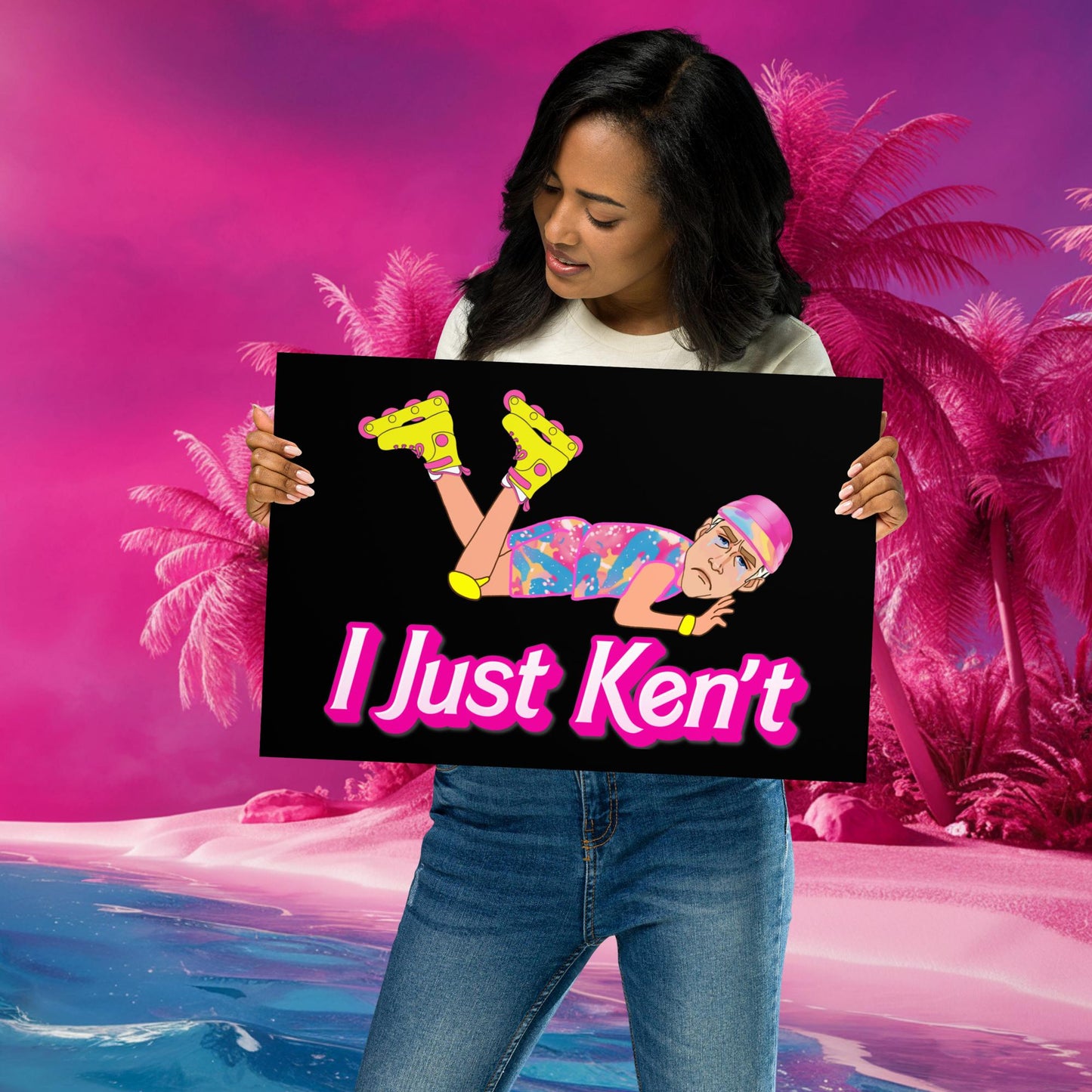 I Just Ken't I just Can't Ryan Gosling Ken Barbie Movie Poster 12″×18″ Posters Barbie Celebrities Ken Movies Ryan Gosling Next Cult Brand