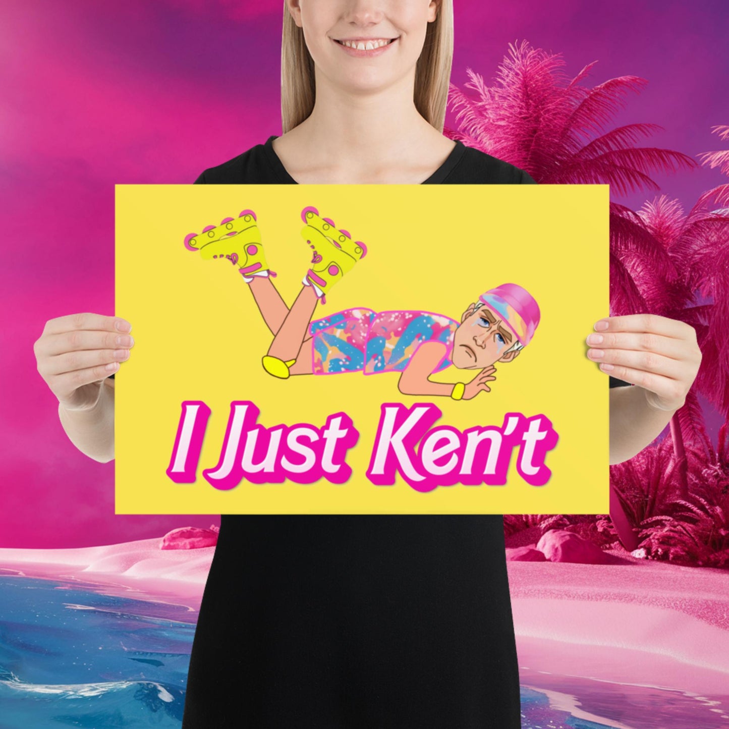 I Just Ken't I just Can't Ryan Gosling Ken Barbie Movie Poster 12″×18″ Posters Barbie Celebrities Ken Movies Ryan Gosling Next Cult Brand