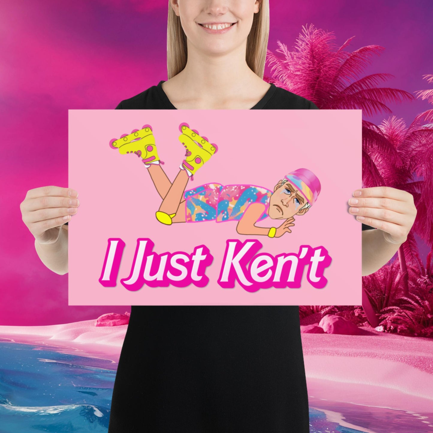I Just Ken't I just Can't Ryan Gosling Ken Barbie Movie Poster 12″×18″ Posters Barbie Celebrities Ken Movies Ryan Gosling Next Cult Brand