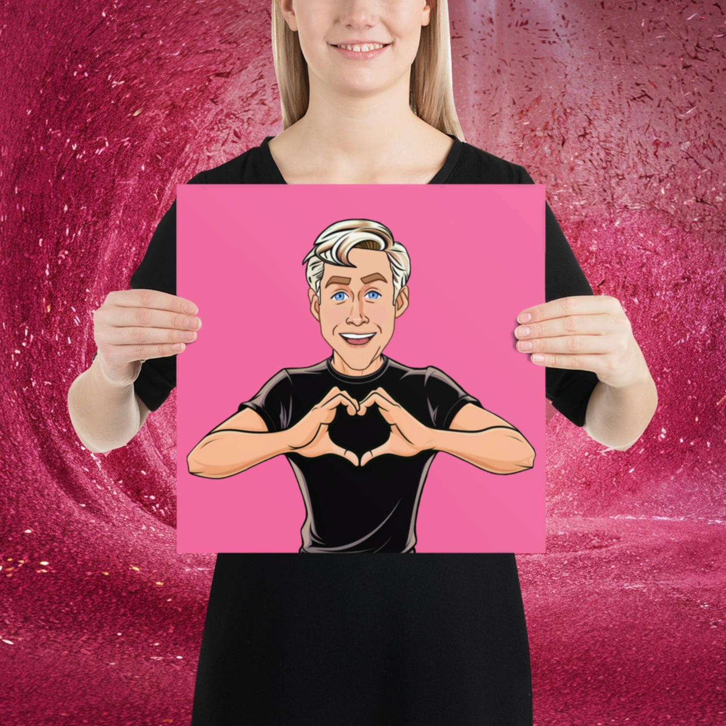 I Love Ryan Gosling Ken Barbie Movie I am Kenough Poster 14″×14″ Posters Barbie Celebrities Ken Movies Ryan Gosling Next Cult Brand