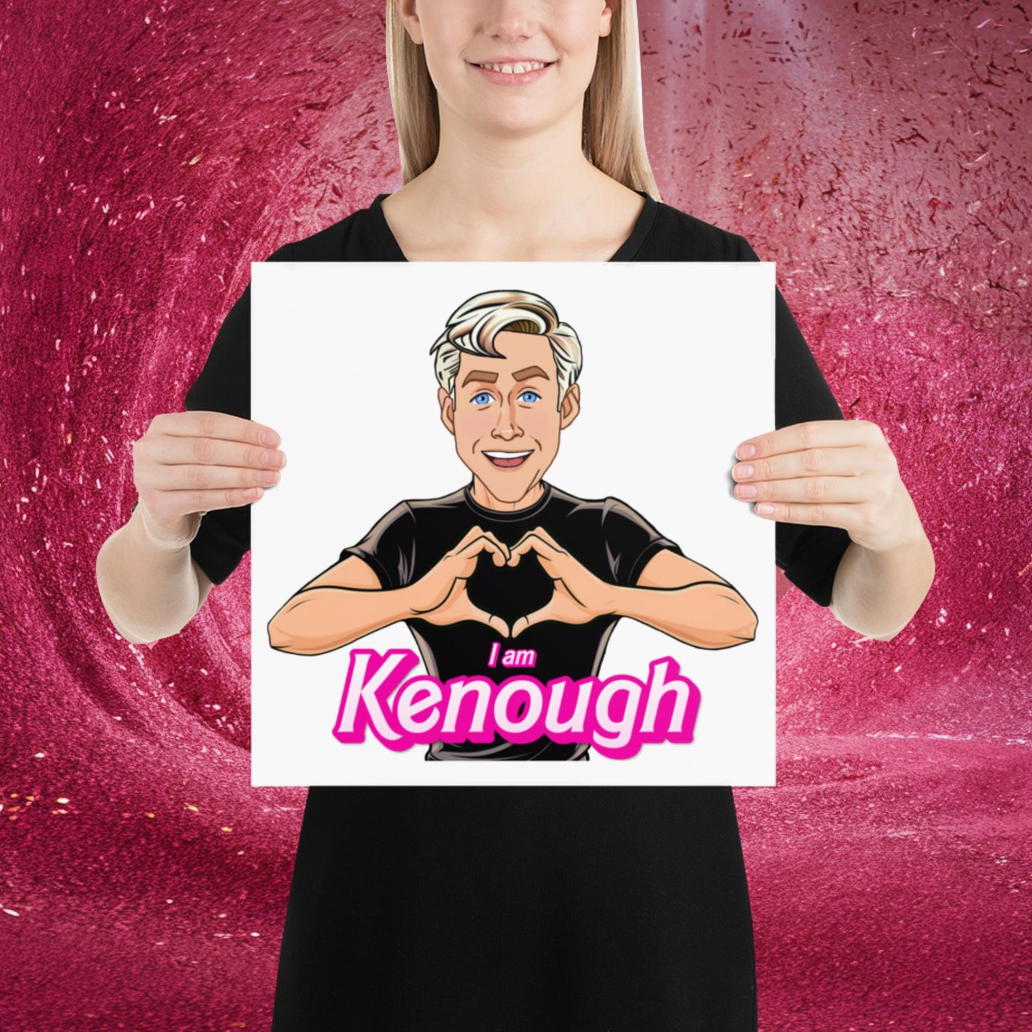 I am Kenough Ryan Gosling Ken Barbie Movie Poster 14″×14″ Posters Barbie Celebrities Ken Movies Ryan Gosling Next Cult Brand