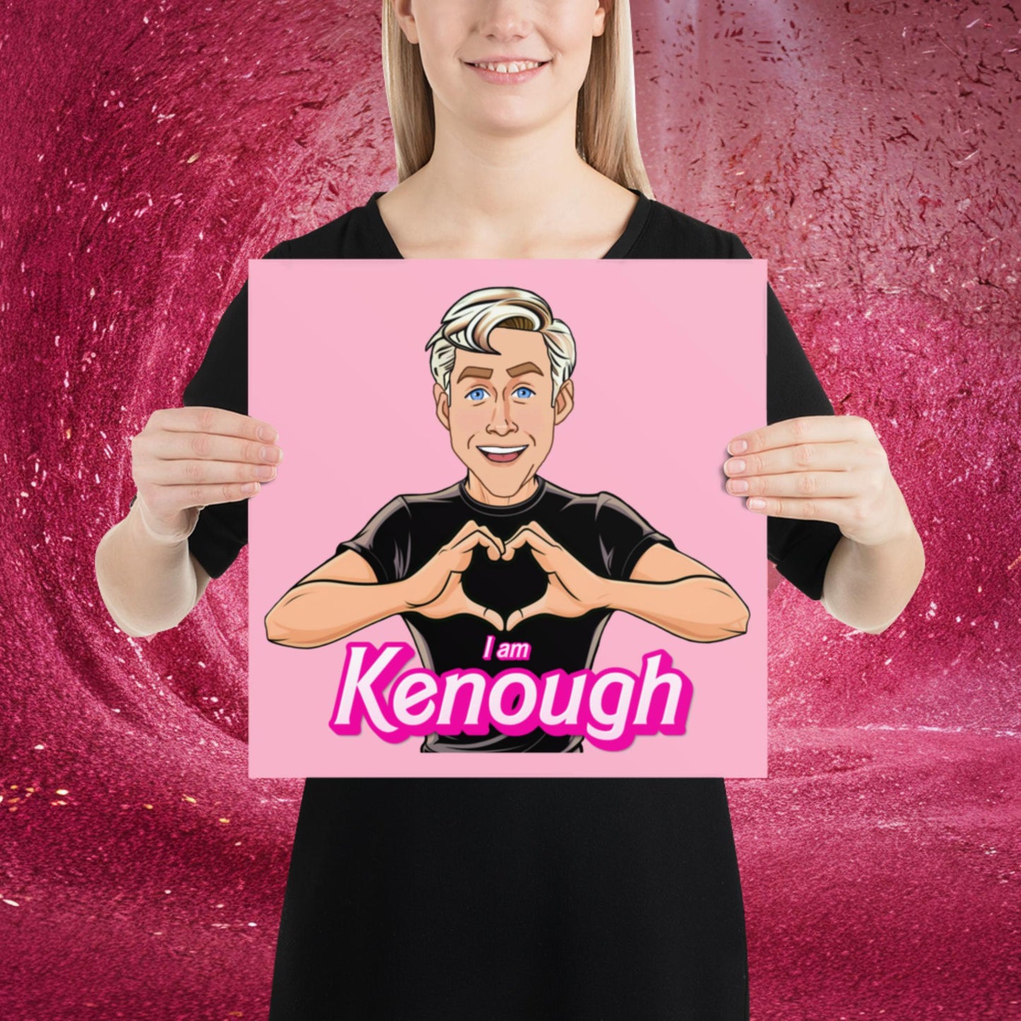 I am Kenough Ryan Gosling Ken Barbie Movie Poster 14″×14″ Posters Barbie Celebrities Ken Movies Ryan Gosling Next Cult Brand