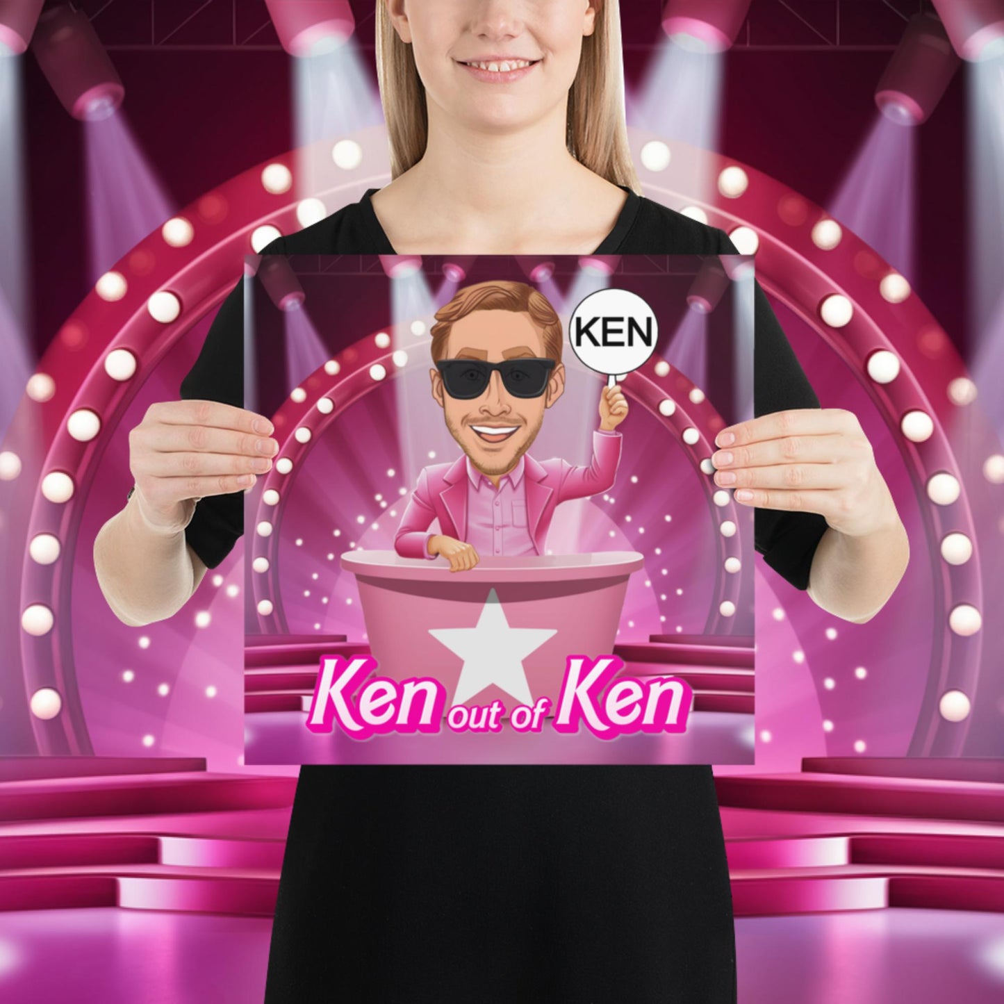 Ken out of Ken Ryan Gosling Barbie Movie Poster 14″×14″ Posters Barbie Celebrities Ken Movies Ryan Gosling Next Cult Brand