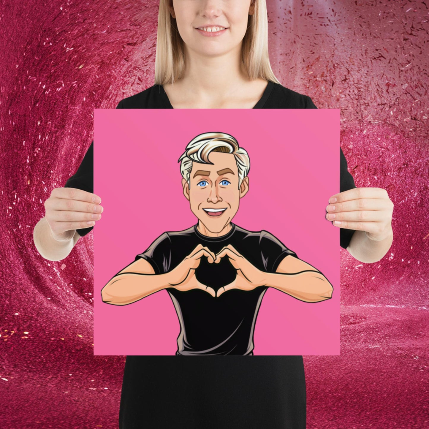 I Love Ryan Gosling Ken Barbie Movie I am Kenough Poster 16″×16″ Posters Barbie Celebrities Ken Movies Ryan Gosling Next Cult Brand
