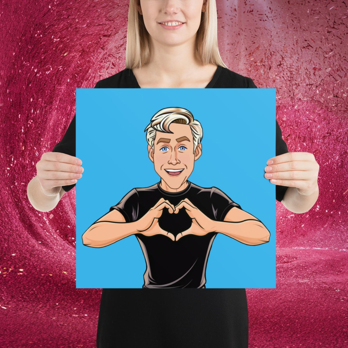 I Love Ryan Gosling Ken Barbie Movie I am Kenough Poster 16″×16″ Posters Barbie Celebrities Ken Movies Ryan Gosling Next Cult Brand