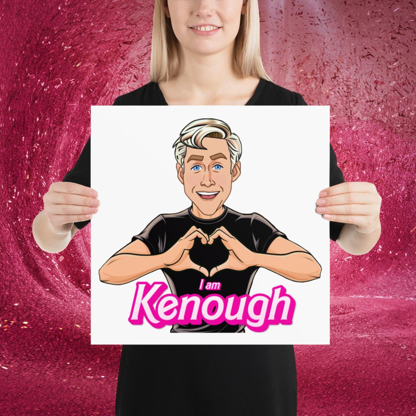 I am Kenough Ryan Gosling Ken Barbie Movie Poster 16″×16″ Posters Barbie Celebrities Ken Movies Ryan Gosling Next Cult Brand