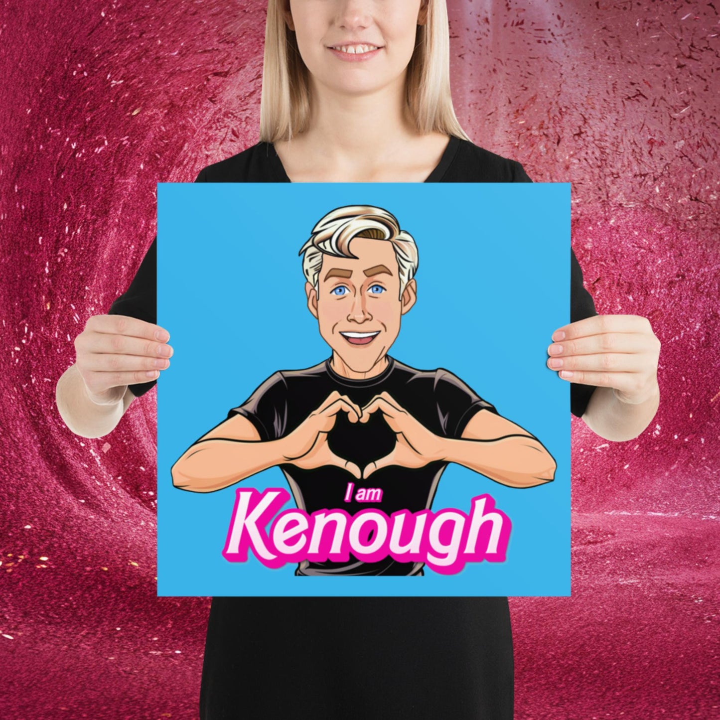 I am Kenough Ryan Gosling Ken Barbie Movie Poster 16″×16″ Posters Barbie Celebrities Ken Movies Ryan Gosling Next Cult Brand