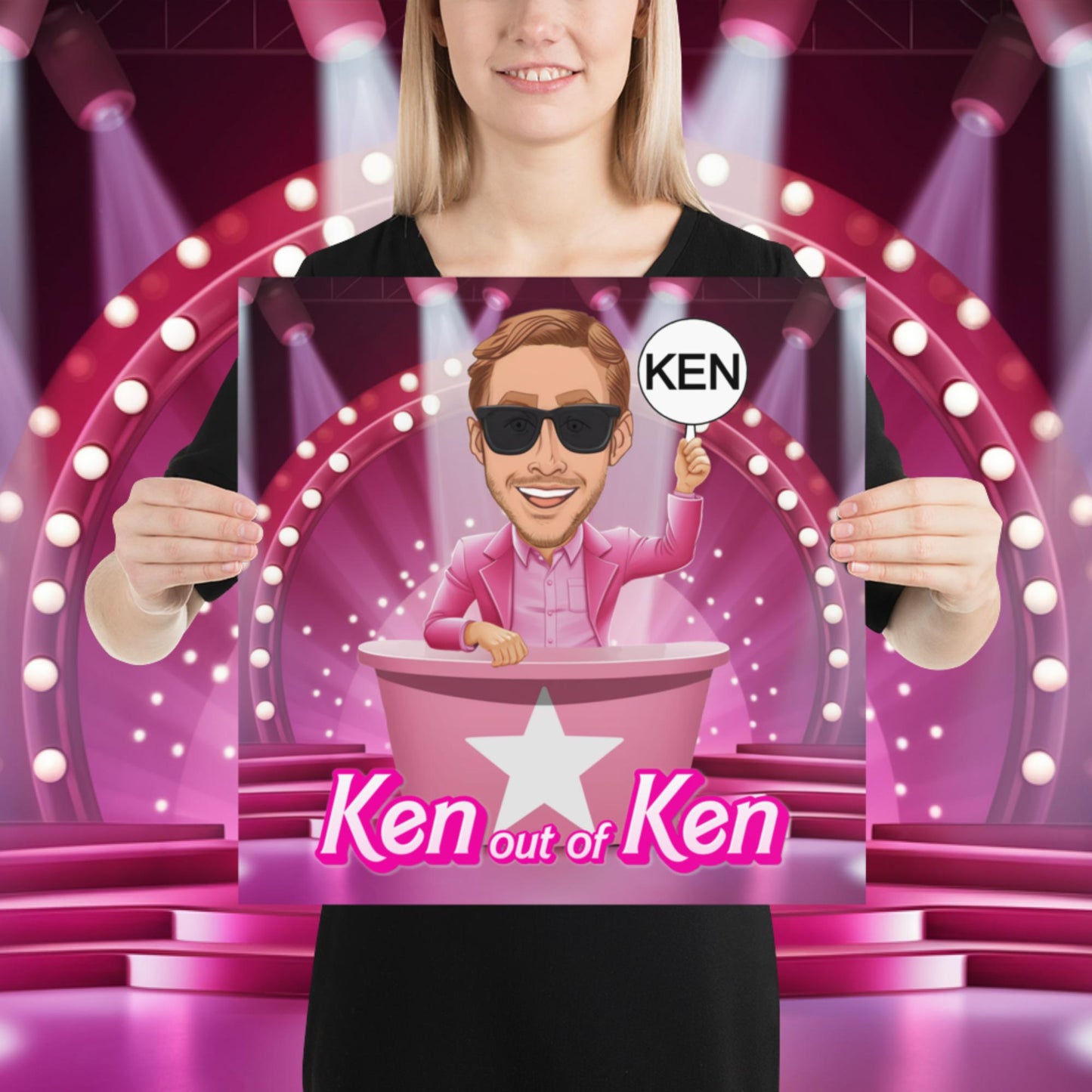 Ken out of Ken Ryan Gosling Barbie Movie Poster 16″×16″ Posters Barbie Celebrities Ken Movies Ryan Gosling Next Cult Brand