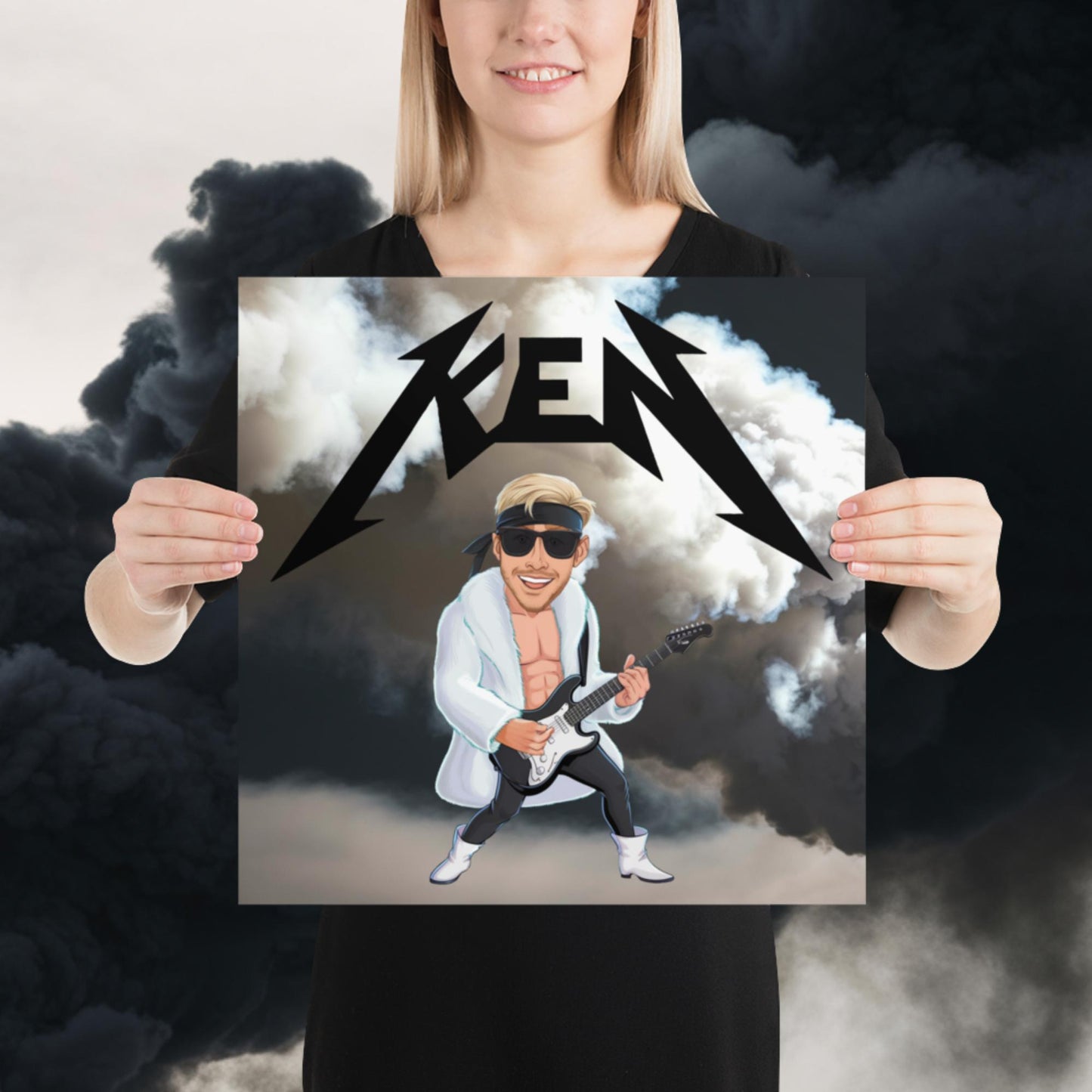 Rockstar Ken Barbie Movie Ryan Gosling Poster 16″×16″ Posters Barbie Celebrities Ken Movies Ryan Gosling Next Cult Brand