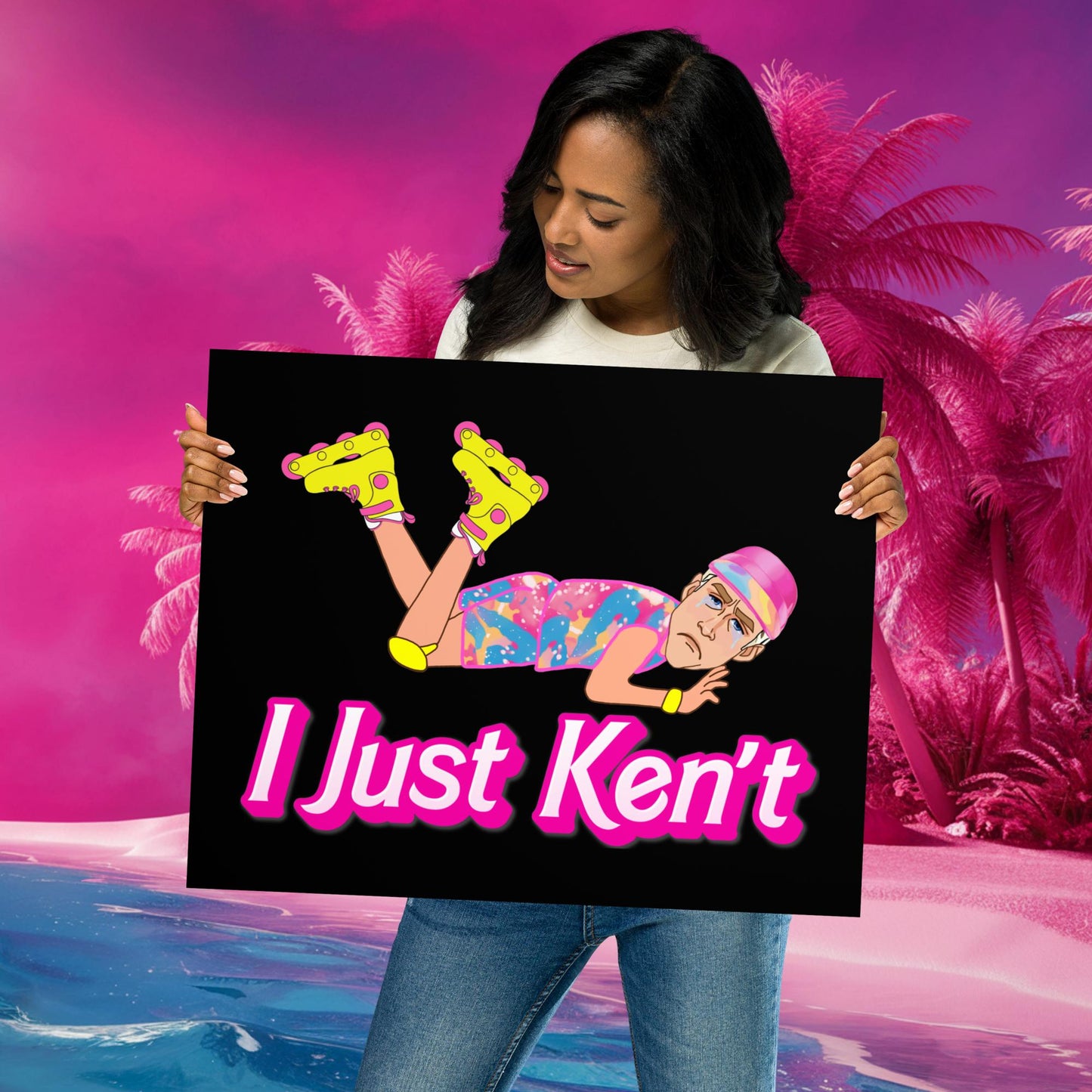 I Just Ken't I just Can't Ryan Gosling Ken Barbie Movie Poster 16″×20″ Posters Barbie Celebrities Ken Movies Ryan Gosling Next Cult Brand