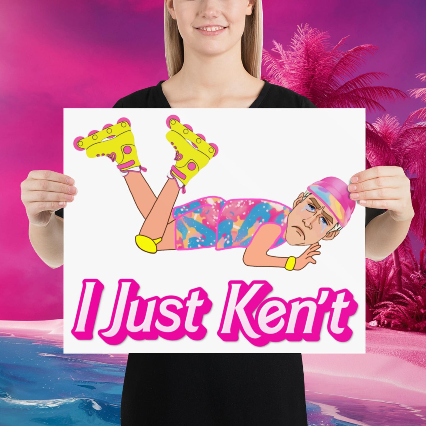 I Just Ken't I just Can't Ryan Gosling Ken Barbie Movie Poster 16″×20″ Posters Barbie Celebrities Ken Movies Ryan Gosling Next Cult Brand