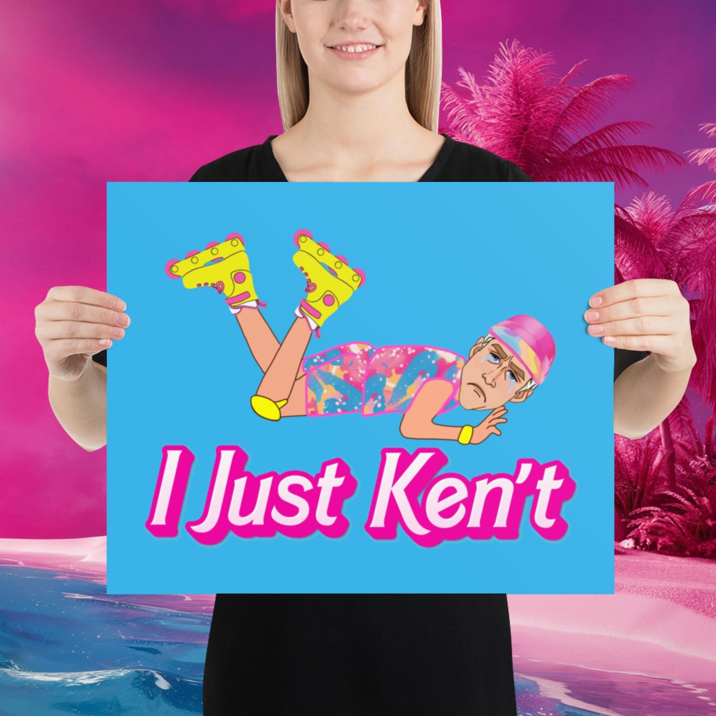 I Just Ken't I just Can't Ryan Gosling Ken Barbie Movie Poster 16″×20″ Posters Barbie Celebrities Ken Movies Ryan Gosling Next Cult Brand