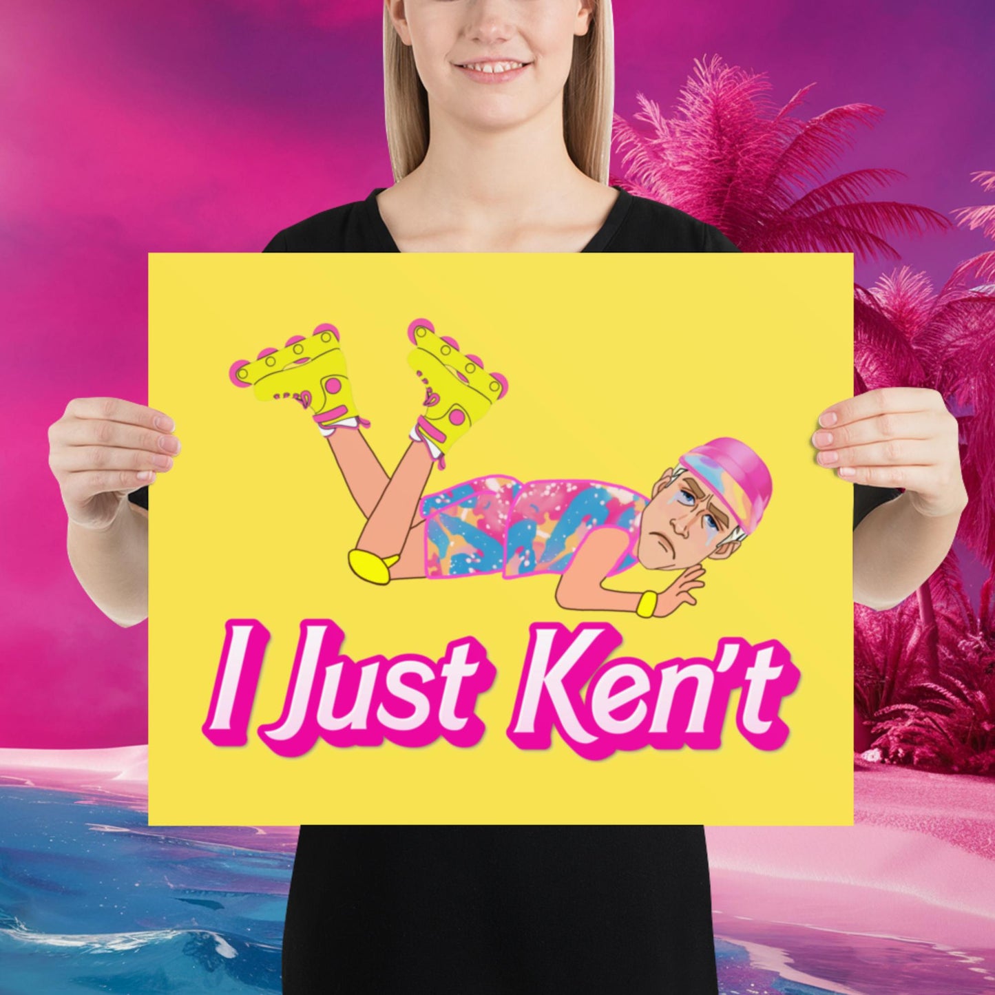 I Just Ken't I just Can't Ryan Gosling Ken Barbie Movie Poster 16″×20″ Posters Barbie Celebrities Ken Movies Ryan Gosling Next Cult Brand
