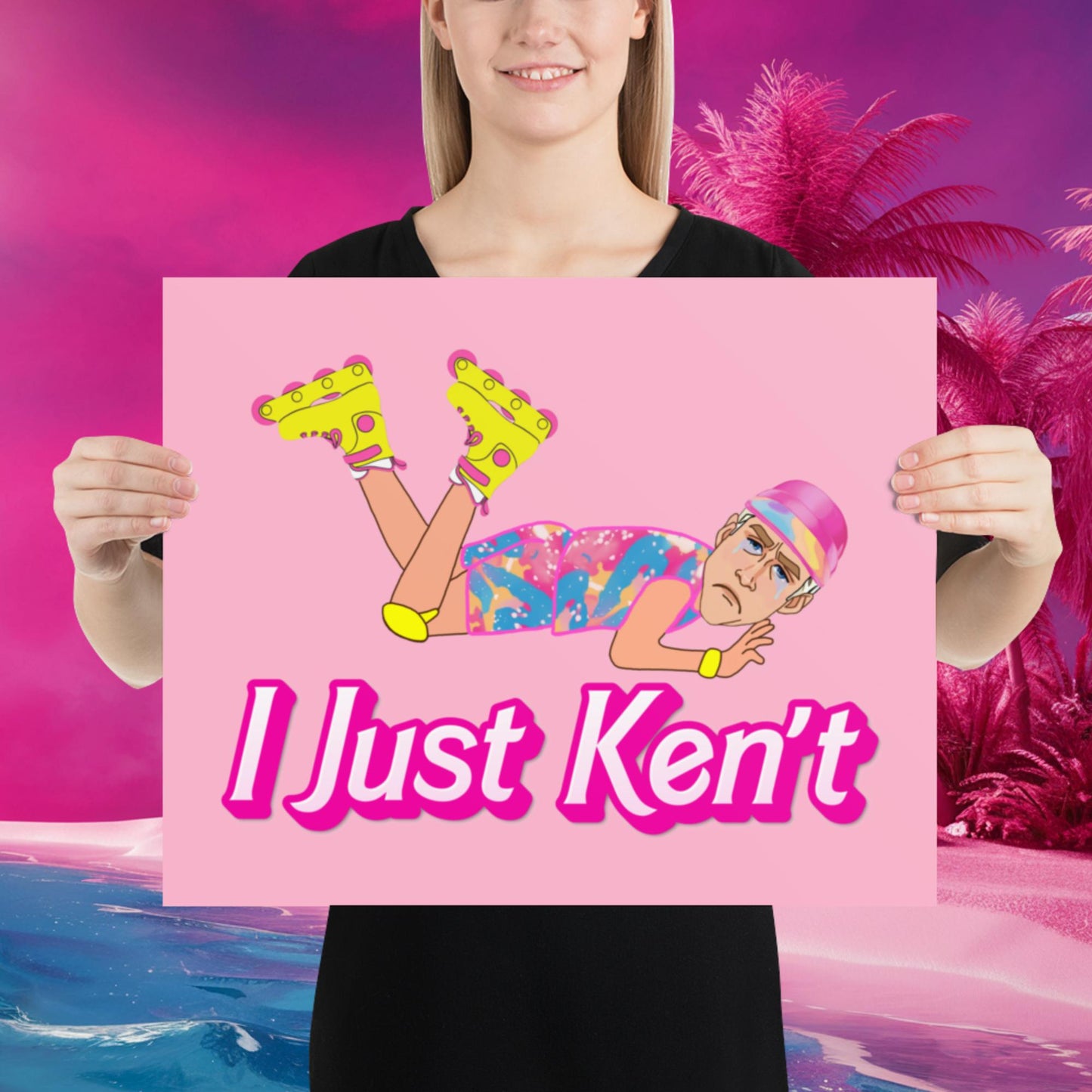 I Just Ken't I just Can't Ryan Gosling Ken Barbie Movie Poster 16″×20″ Posters Barbie Celebrities Ken Movies Ryan Gosling Next Cult Brand