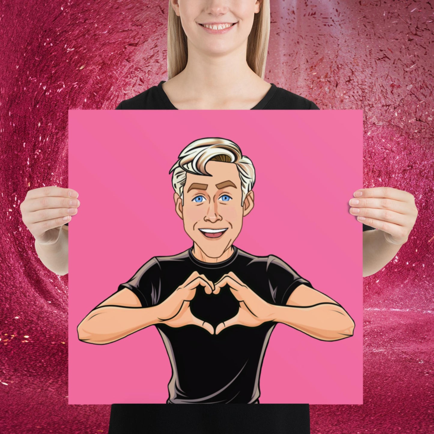 I Love Ryan Gosling Ken Barbie Movie I am Kenough Poster 18″×18″ Posters Barbie Celebrities Ken Movies Ryan Gosling Next Cult Brand