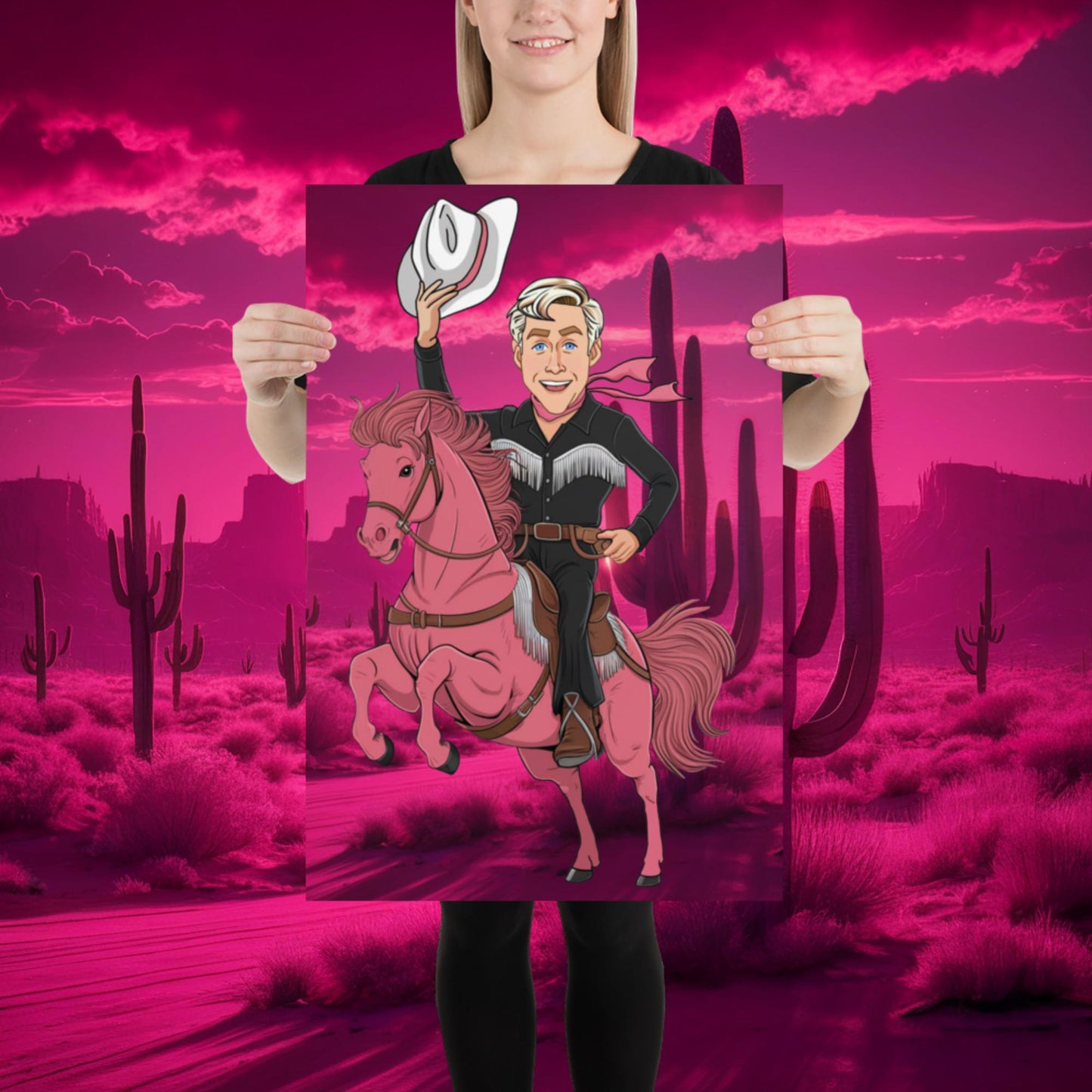 Ryan Gosling Ken Cowboy Horse Barbie Movie Poster 20″×30″ Posters Barbie Celebrities Ken Movies Ryan Gosling Next Cult Brand