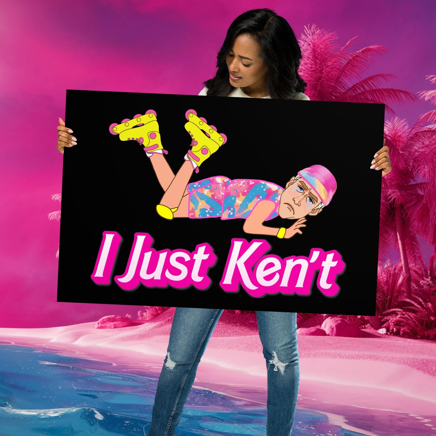 I Just Ken't I just Can't Ryan Gosling Ken Barbie Movie Poster 24″×36″ Posters Barbie Celebrities Ken Movies Ryan Gosling Next Cult Brand