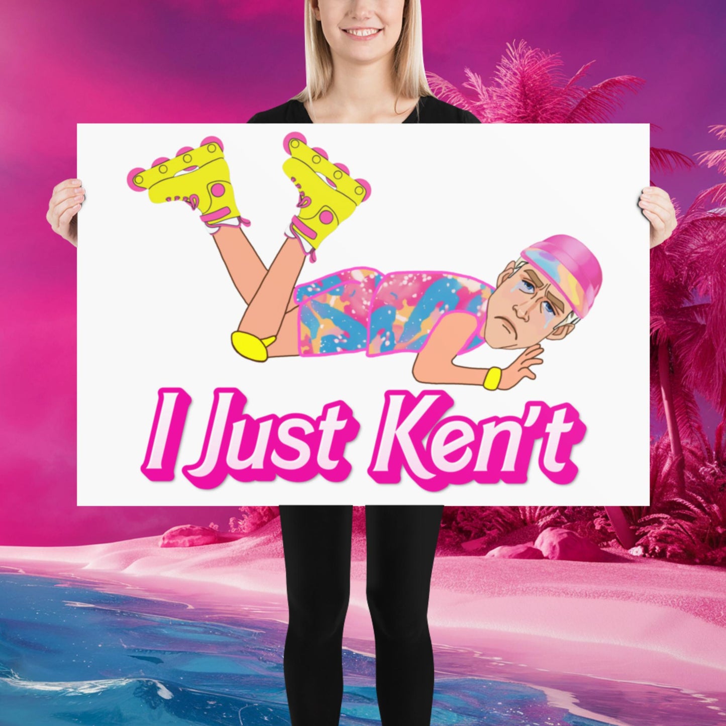 I Just Ken't I just Can't Ryan Gosling Ken Barbie Movie Poster 24″×36″ Posters Barbie Celebrities Ken Movies Ryan Gosling Next Cult Brand