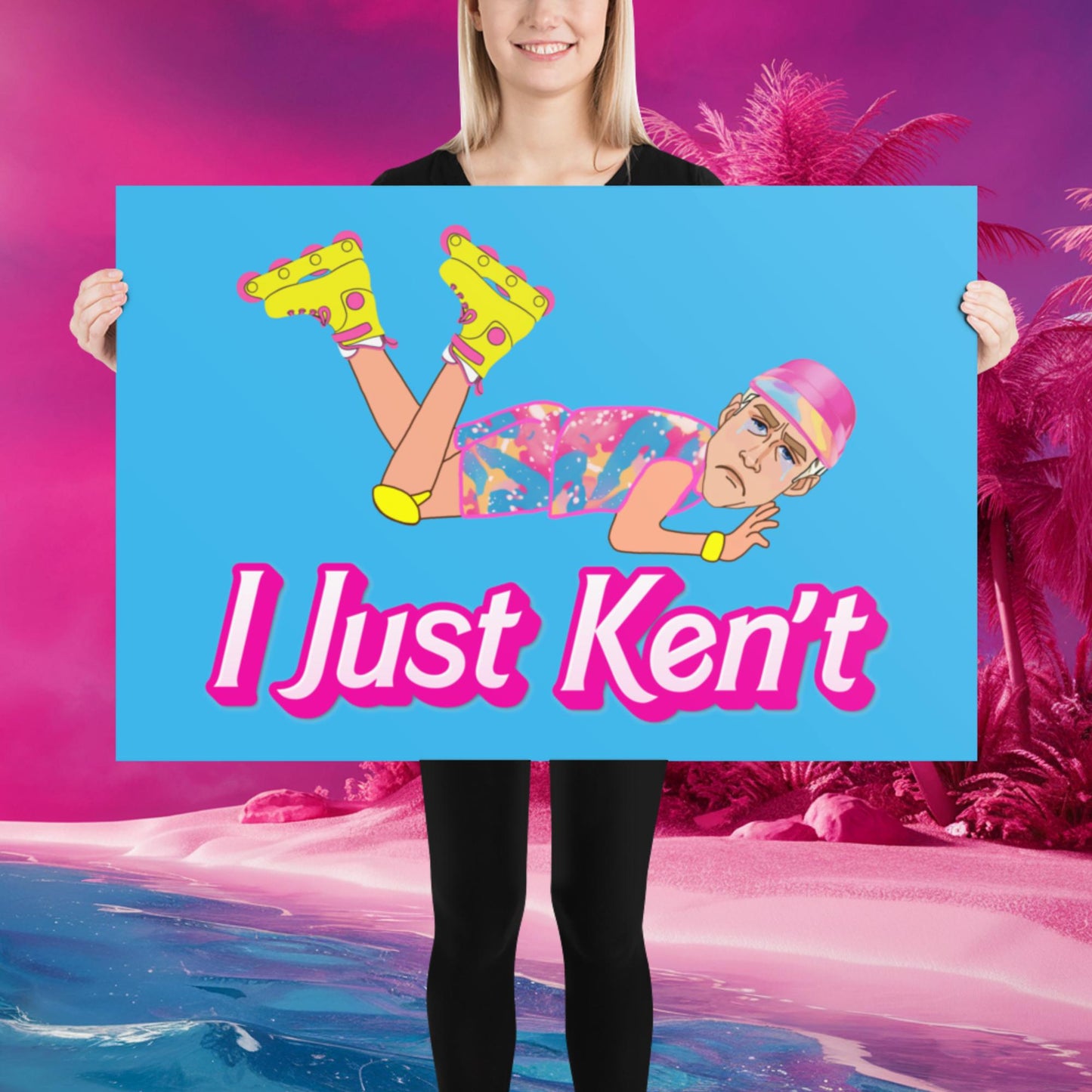 I Just Ken't I just Can't Ryan Gosling Ken Barbie Movie Poster 24″×36″ Posters Barbie Celebrities Ken Movies Ryan Gosling Next Cult Brand