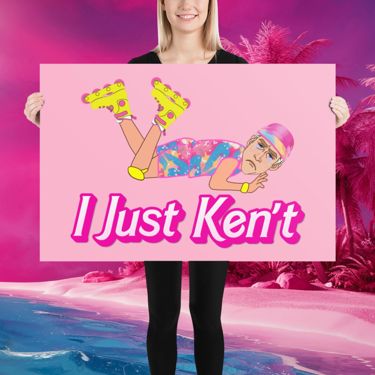 I Just Ken't I just Can't Ryan Gosling Ken Barbie Movie Poster 24″×36″ Posters Barbie Celebrities Ken Movies Ryan Gosling Next Cult Brand