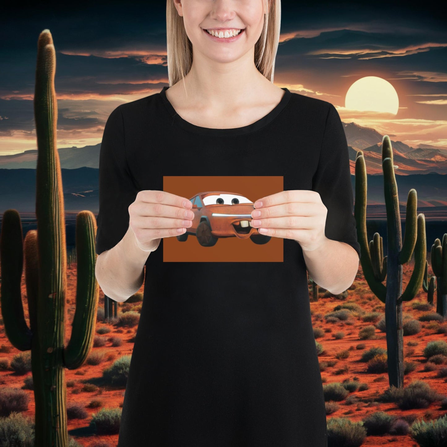 Rusty Tesla Cybertruck Elon Musk Cars Movie Tow Mater Poster 5″×7″ Posters Cars Movie Celebrities Cybertruck Elon Musk Movies Tesla Next Cult Brand