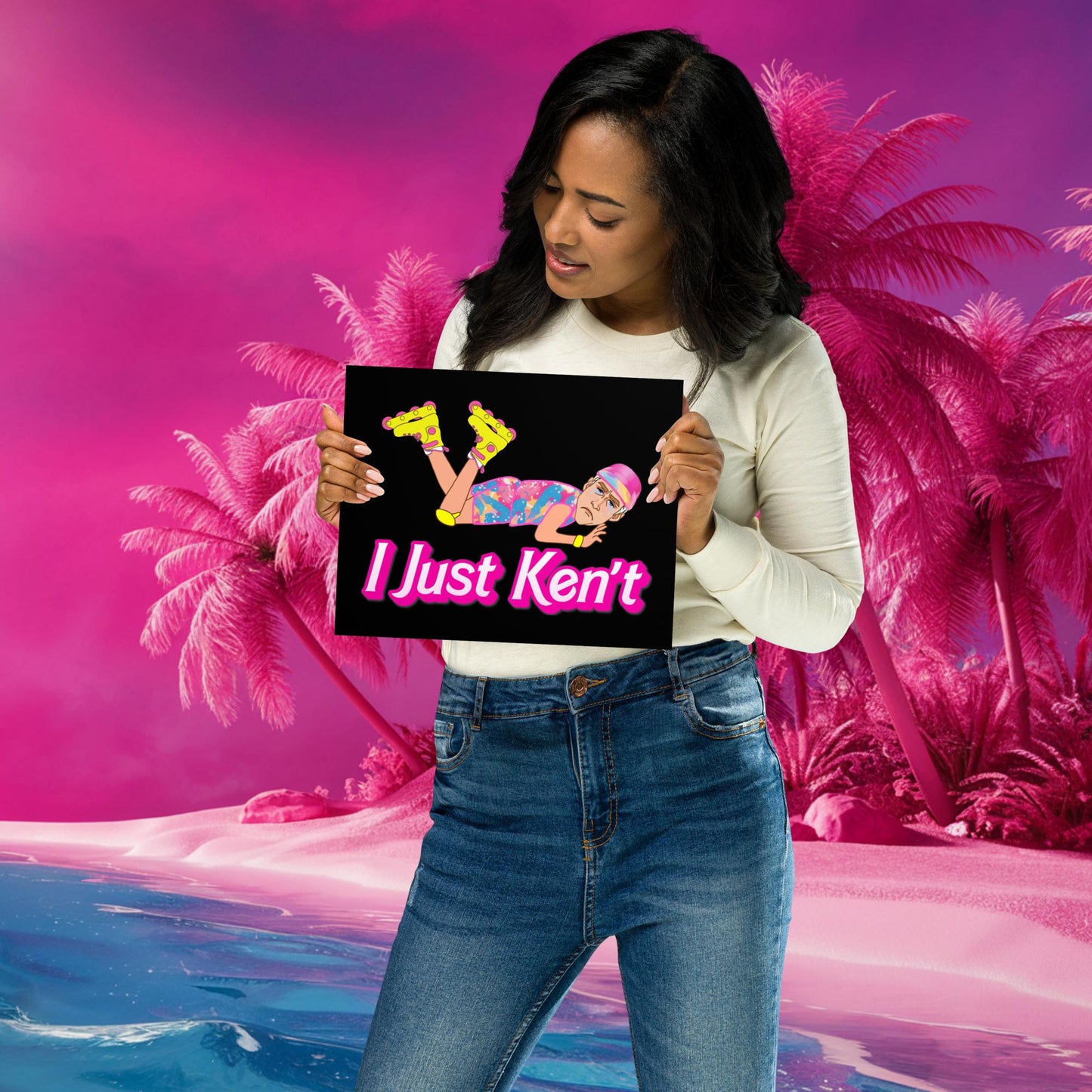 I Just Ken't I just Can't Ryan Gosling Ken Barbie Movie Poster 8″×10″ Posters Barbie Celebrities Ken Movies Ryan Gosling Next Cult Brand