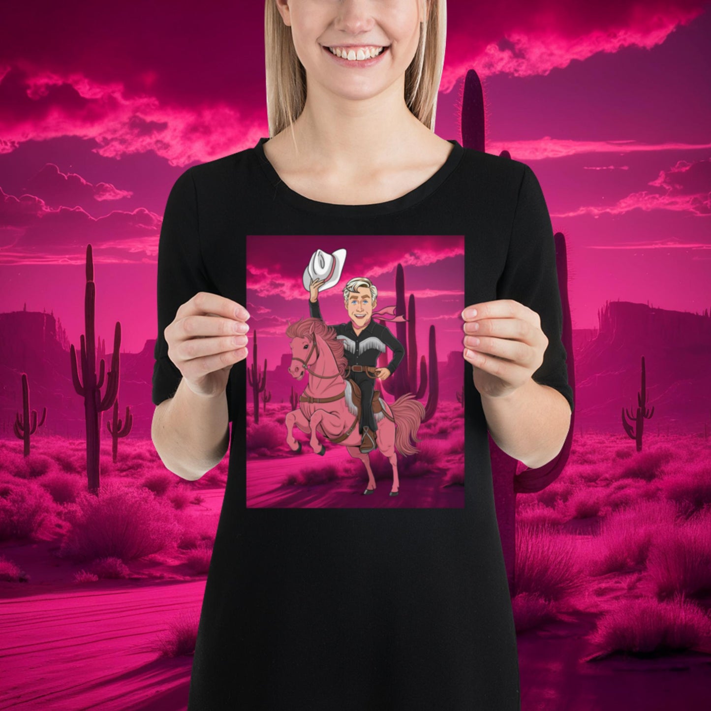 Ryan Gosling Ken Cowboy Horse Barbie Movie Poster 8″×10″ Posters Barbie Celebrities Ken Movies Ryan Gosling Next Cult Brand