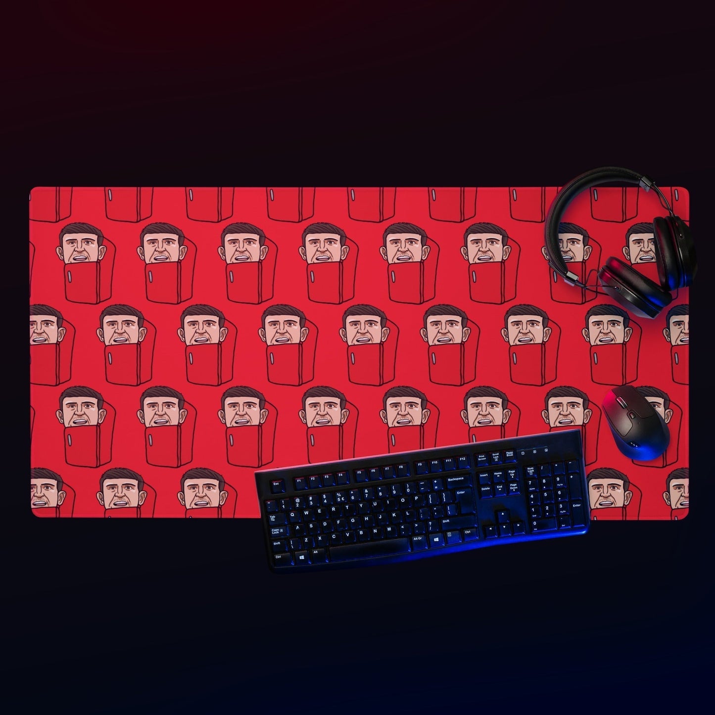 Harry ''The Fridge'' Maguire Gaming Mouse Pad 36″×18″ Mouse Pads Football Harry Maguire Manchester United The Fridge Next Cult Brand