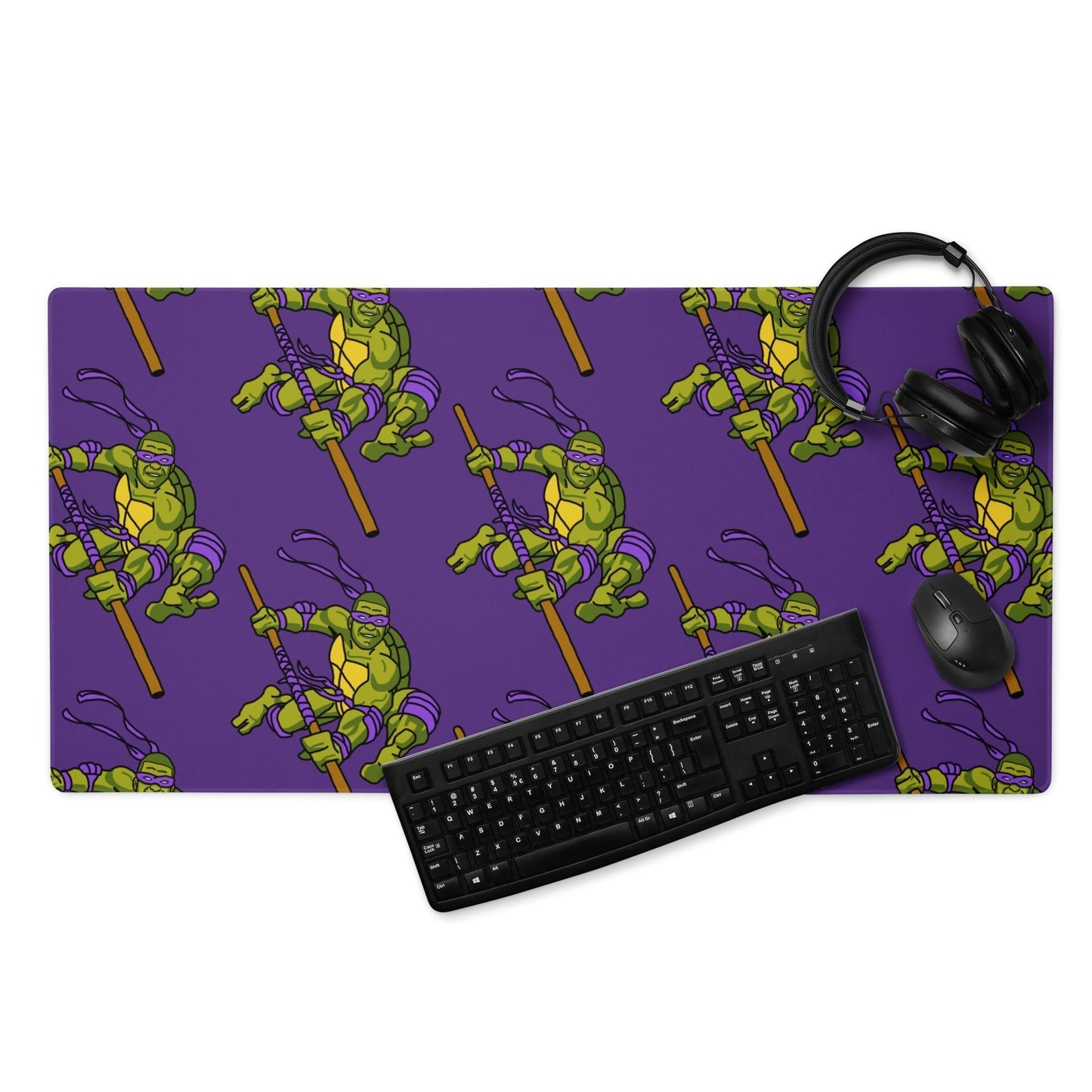 Kylian Mbappe Purple Ninja Turtle Donatello Gaming mouse pad 36″×18″ Mouse Pads Football Kylian Mbappe Ninja Turtles PSG Real Madrid Next Cult Brand