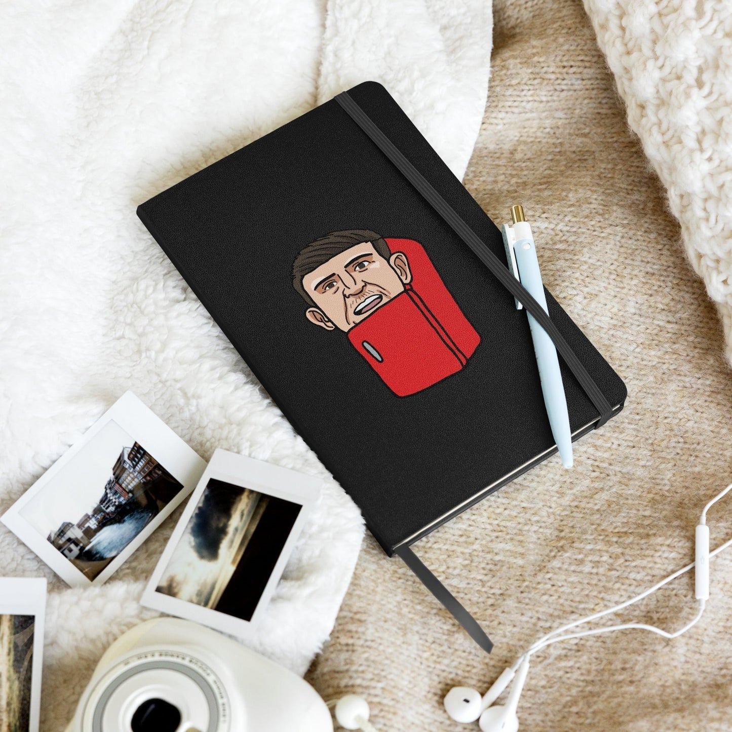 Harry ''The Fridge'' Maguire Hardcover Bound Notebook Journal Black Notebooks Football Harry Maguire Manchester United The Fridge Next Cult Brand