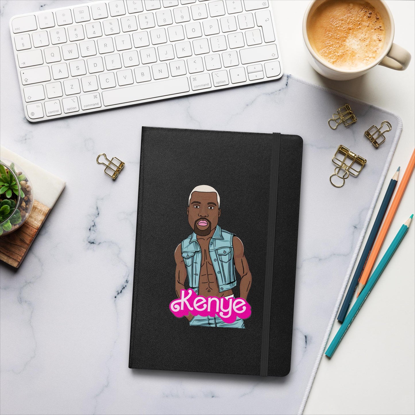 Kenye Barbie Ken Ryan Gosling Kanye West Hardcover notebook Black Notebooks Barbie Kanye West Ken Movies Music Next Cult Brand