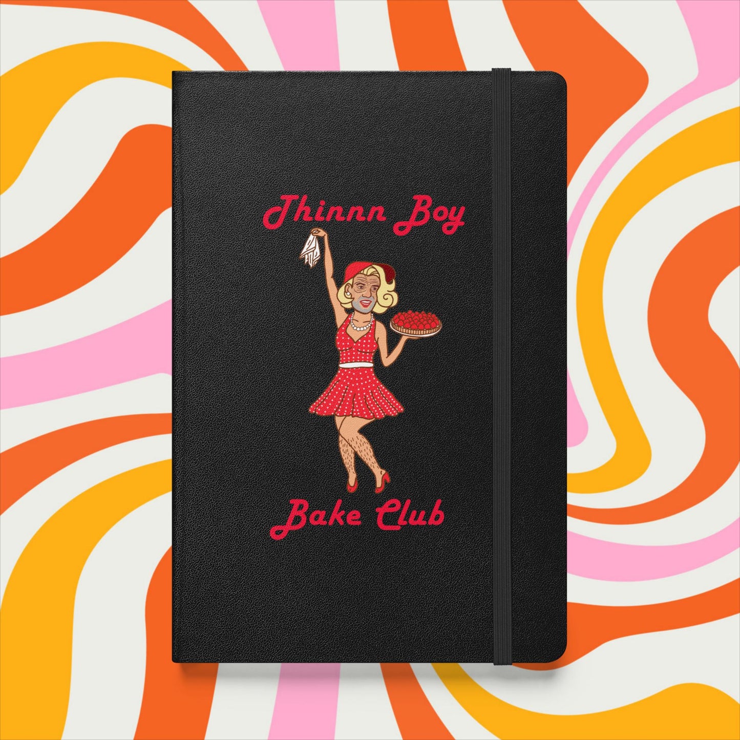 Thinnn Boy Bake Club The Fighter and The Kid TFATK Podcast Comedy 60s retro housewife Bryan Callen Hardcover bound notebook Black Notebooks Bryan Callen Podcasts Stand-up Comedy The Fighter and The Kid (TFATK) Thinnn Boy Bake Club Next Cult Brand