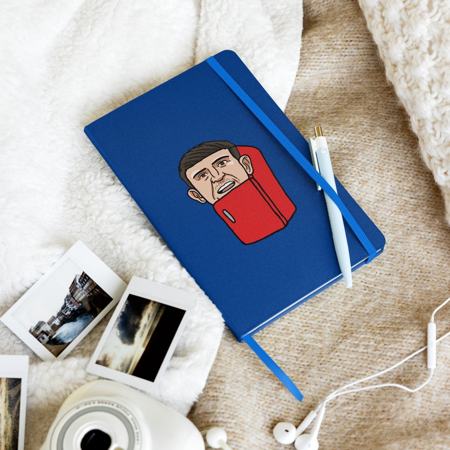 Harry ''The Fridge'' Maguire Hardcover Bound Notebook Journal Blue Notebooks Football Harry Maguire Manchester United The Fridge Next Cult Brand