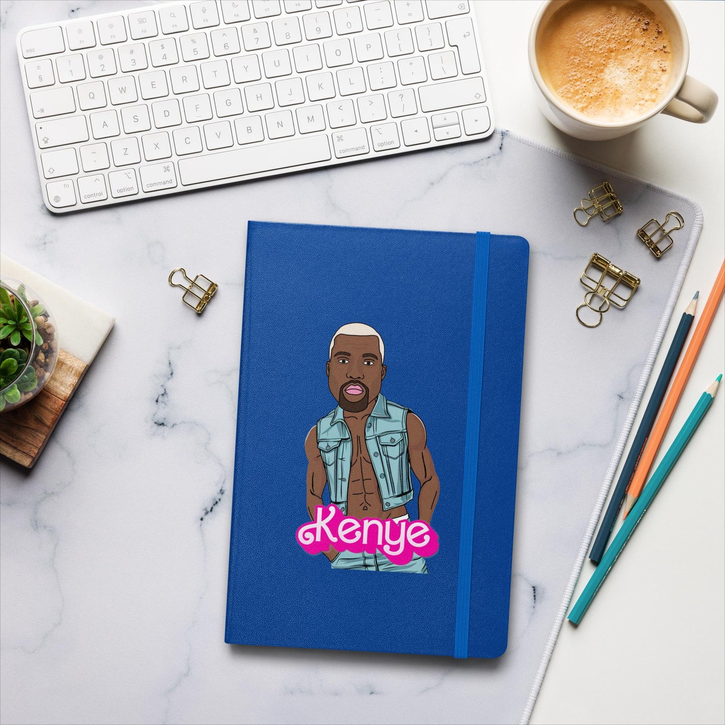 Kenye Barbie Ken Ryan Gosling Kanye West Hardcover notebook Blue Notebooks Barbie Kanye West Ken Movies Music Next Cult Brand