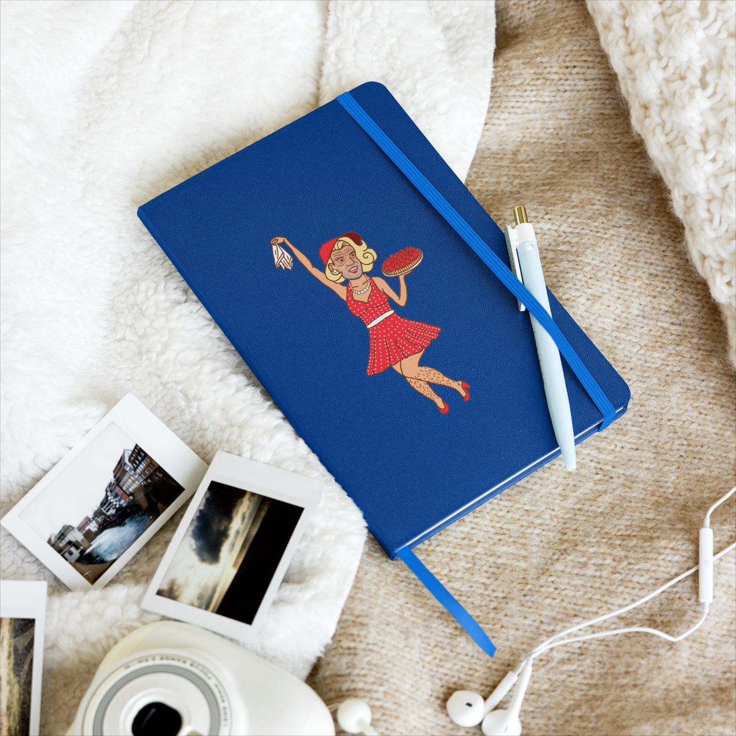 Thinnn Boy Bake Club The Fighter and The Kid TFATK Podcast Comedy 60s retro housewife Bryan Callen Hardcover bound notebook Blue Notebooks Bryan Callen Podcasts Stand-up Comedy The Fighter and The Kid (TFATK) Thinnn Boy Bake Club Next Cult Brand