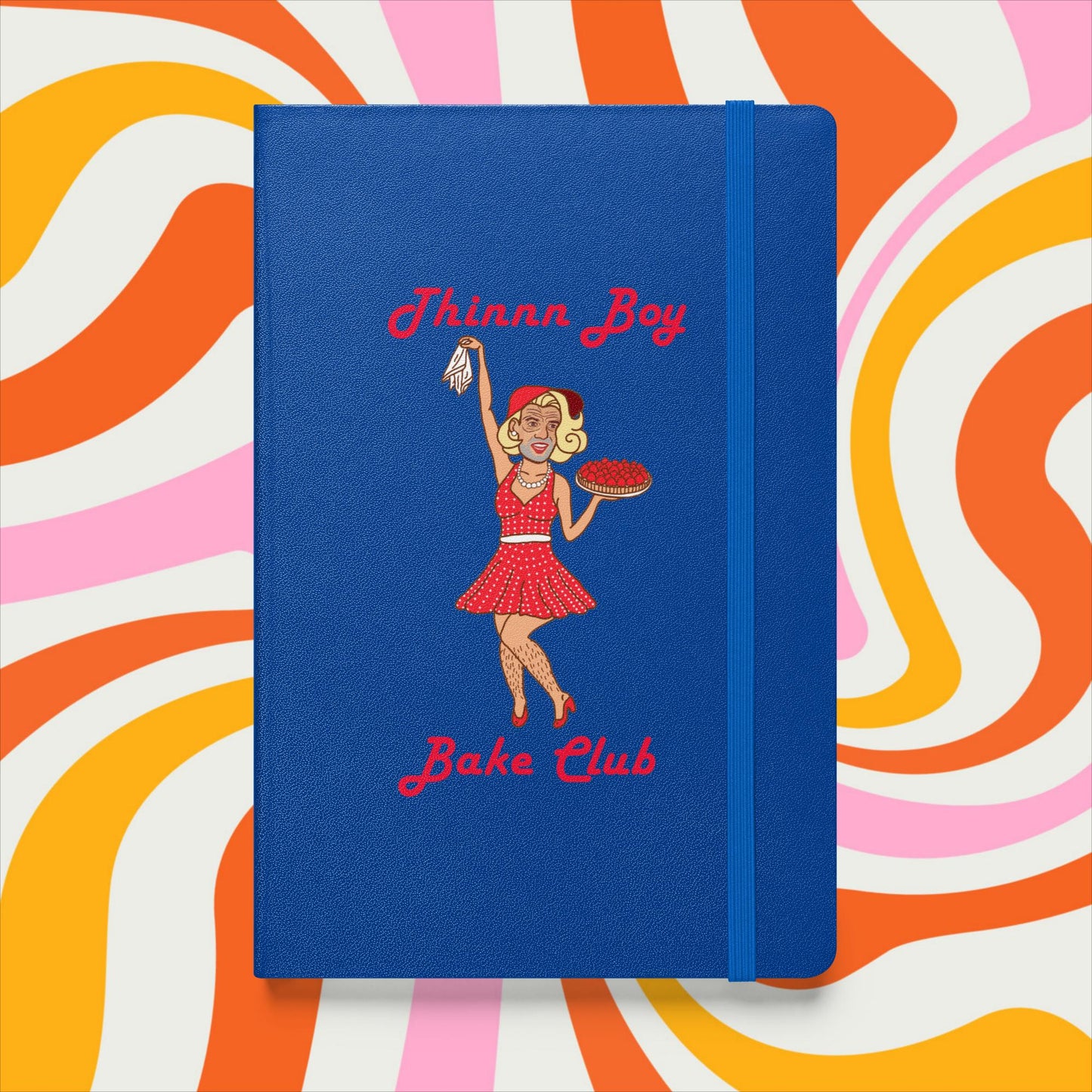 Thinnn Boy Bake Club The Fighter and The Kid TFATK Podcast Comedy 60s retro housewife Bryan Callen Hardcover bound notebook Blue Notebooks Bryan Callen Podcasts Stand-up Comedy The Fighter and The Kid (TFATK) Thinnn Boy Bake Club Next Cult Brand