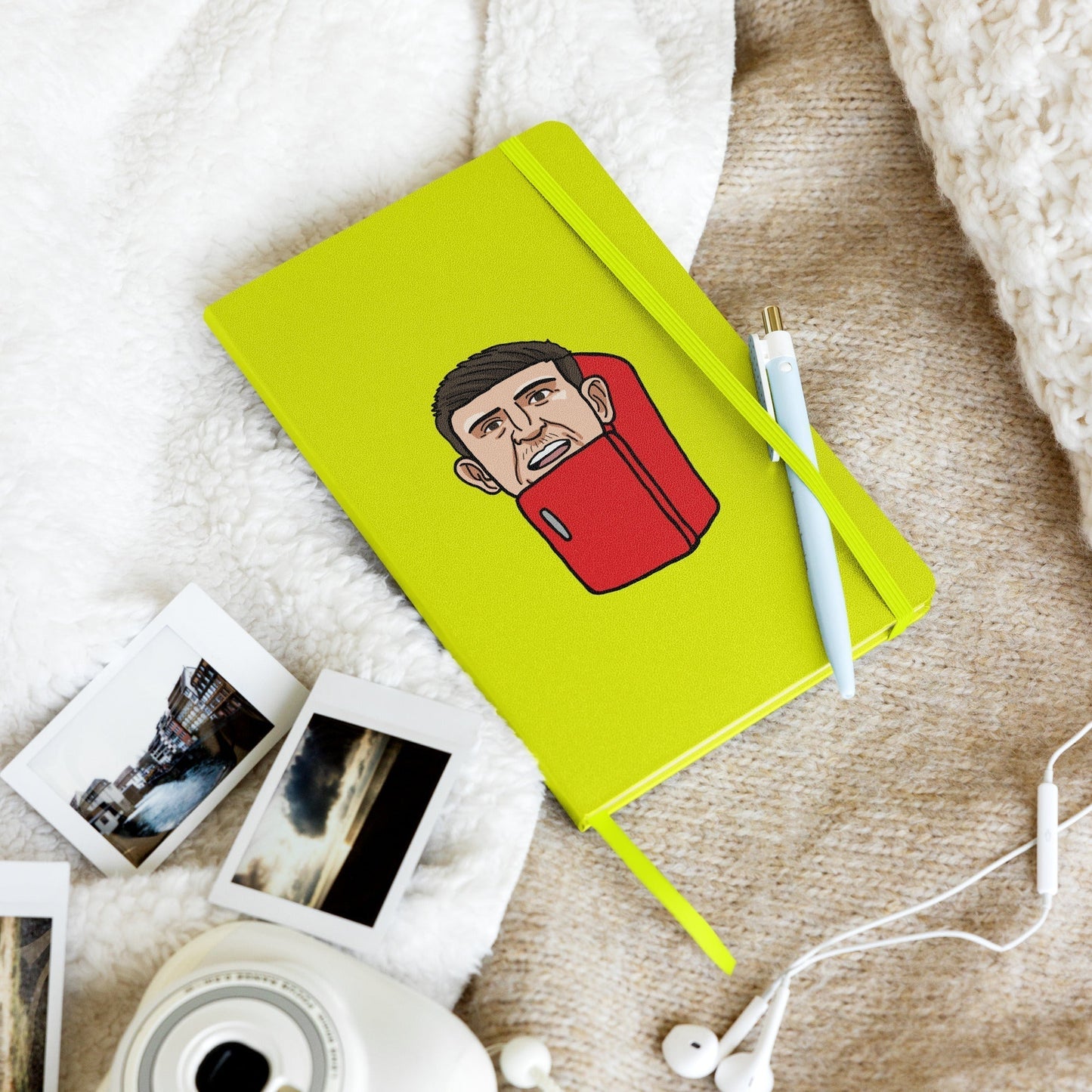 Harry ''The Fridge'' Maguire Hardcover Bound Notebook Journal Lime Notebooks Football Harry Maguire Manchester United The Fridge Next Cult Brand