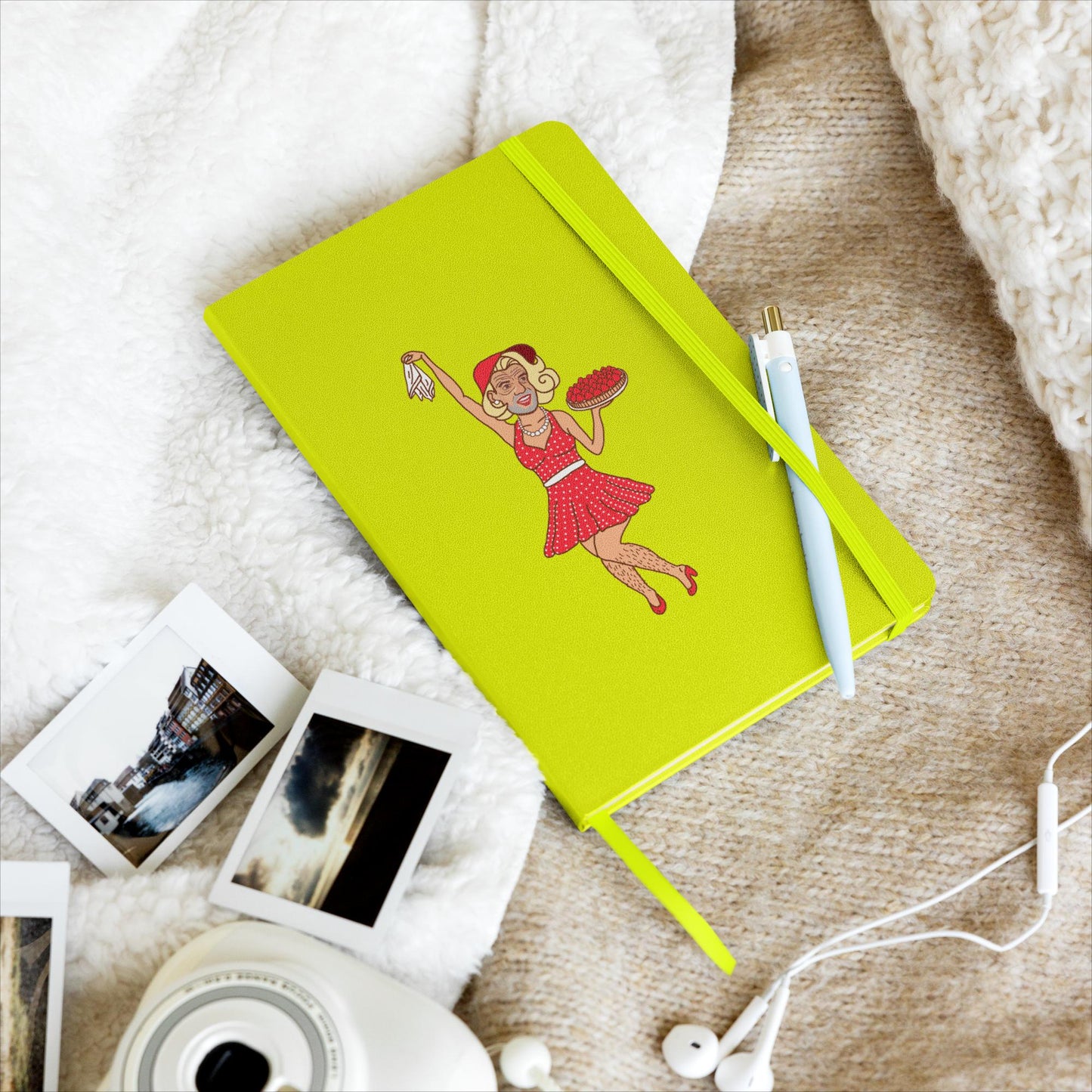 Thinnn Boy Bake Club The Fighter and The Kid TFATK Podcast Comedy 60s retro housewife Bryan Callen Hardcover bound notebook Lime Notebooks Bryan Callen Podcasts Stand-up Comedy The Fighter and The Kid (TFATK) Thinnn Boy Bake Club Next Cult Brand